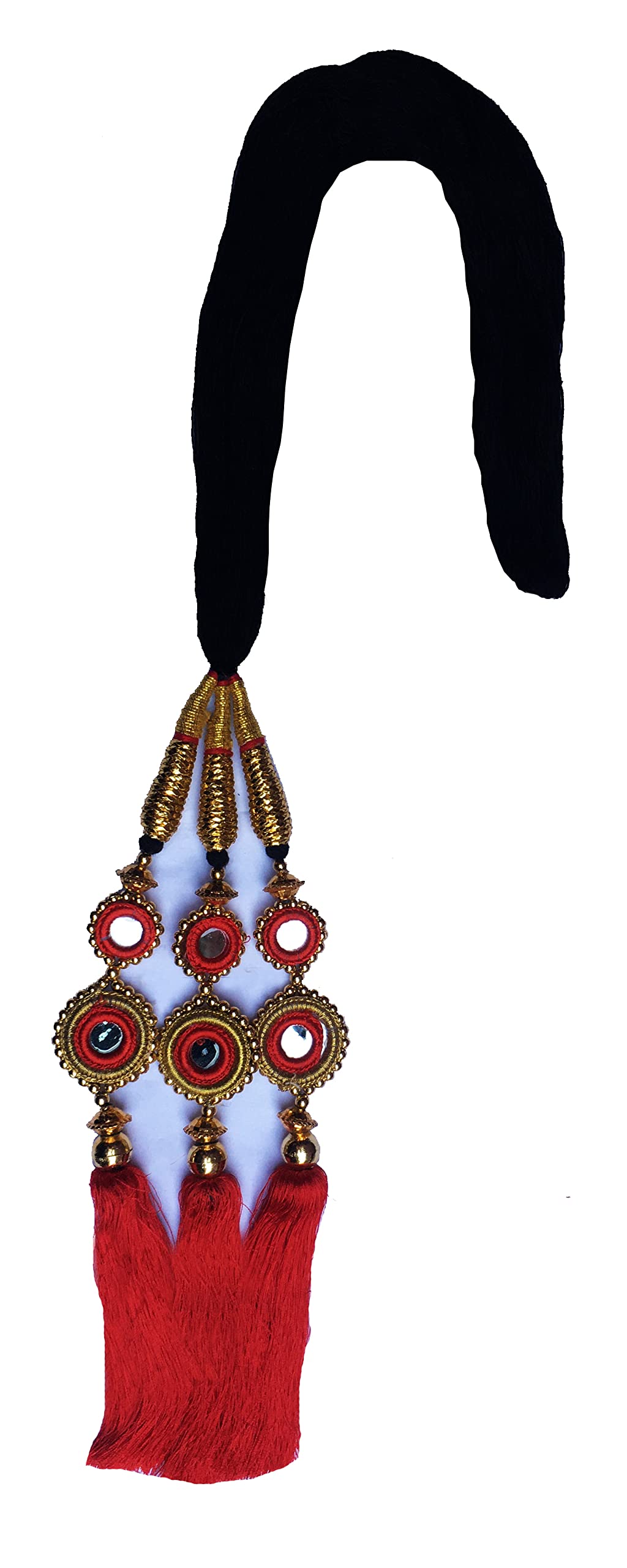 HARSHITANJAL Parandi Hair Extensions - Long Braid Hair Accessories for Women (Style HGS09R) | Perfect for Weddings, Parties & Ethnic Hairstyles