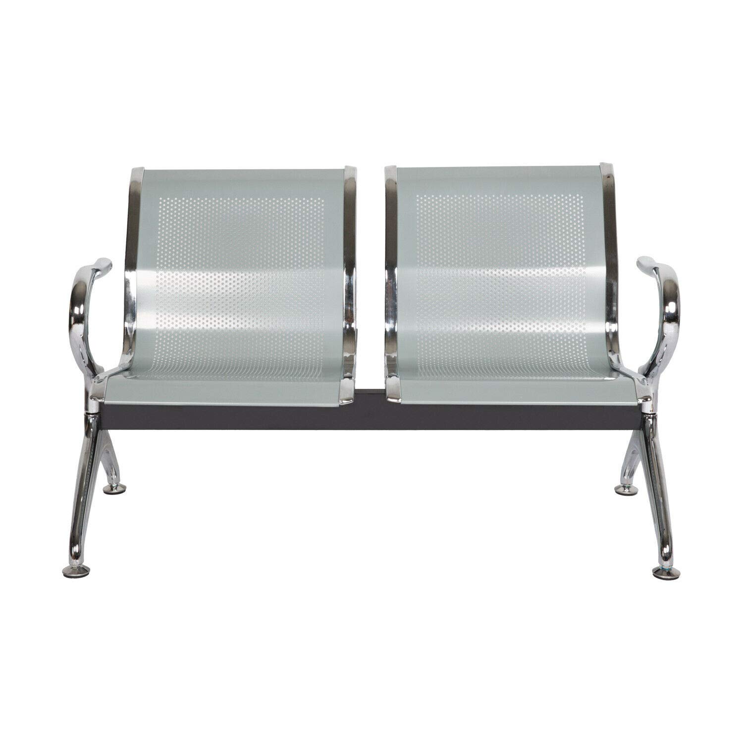 KINTNESS 2-Seat Reception Chairs - Modern Lobby Waiting Room Furniture with Arms - Comfortable Office, Bank, Hospital & Airport Bench for Professional Spaces - Perfect for Reception Areas, Waiting Rooms and Corporate Lobbies
