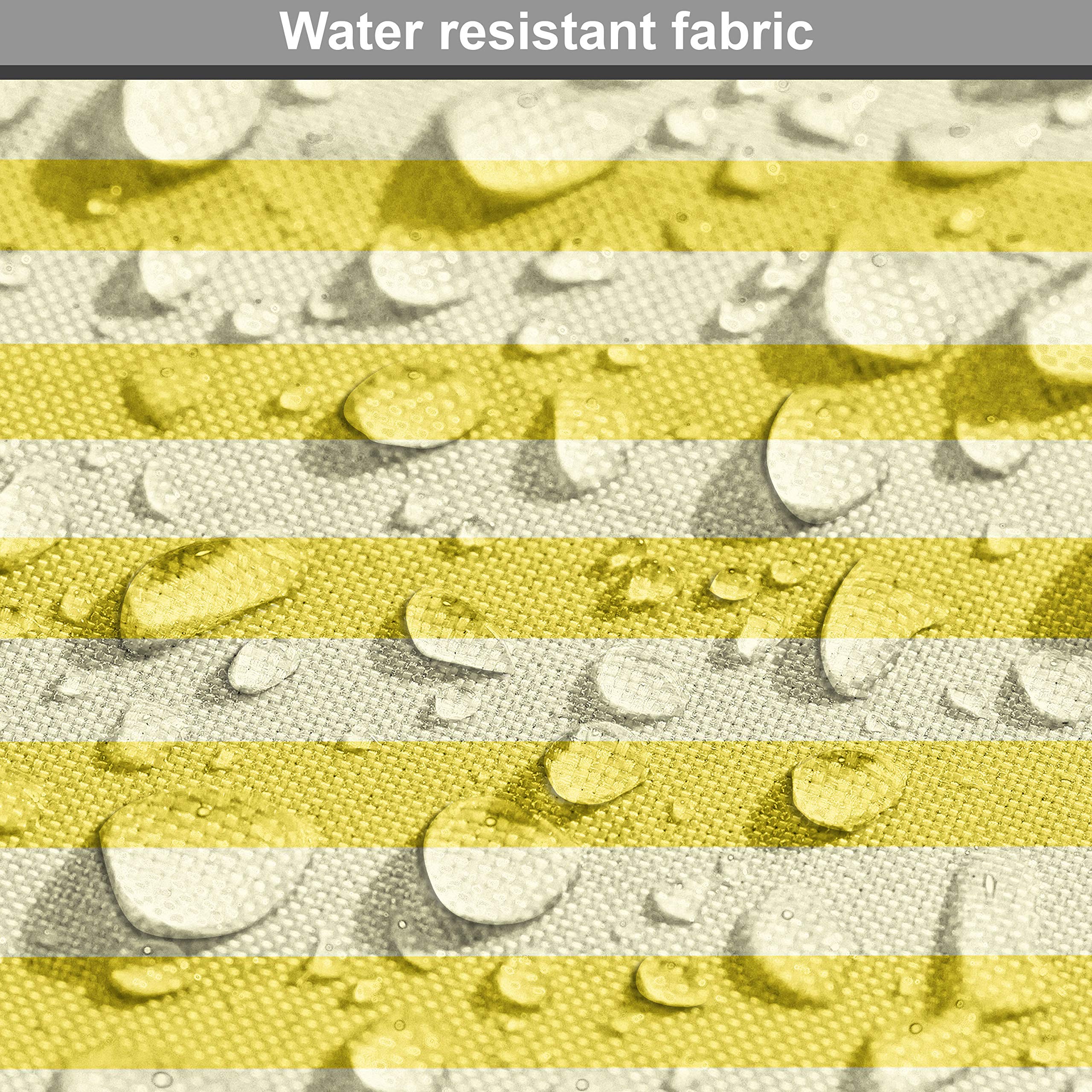 Ambesonne Yellow Tones Striped Fabric by The Yard - 10 Yards Mustard Cream Upholstery Material for Sofa, Curtains & Home Decor | Summer Inspired Decorative Cotton Fabric for DIY Projects & Crafting