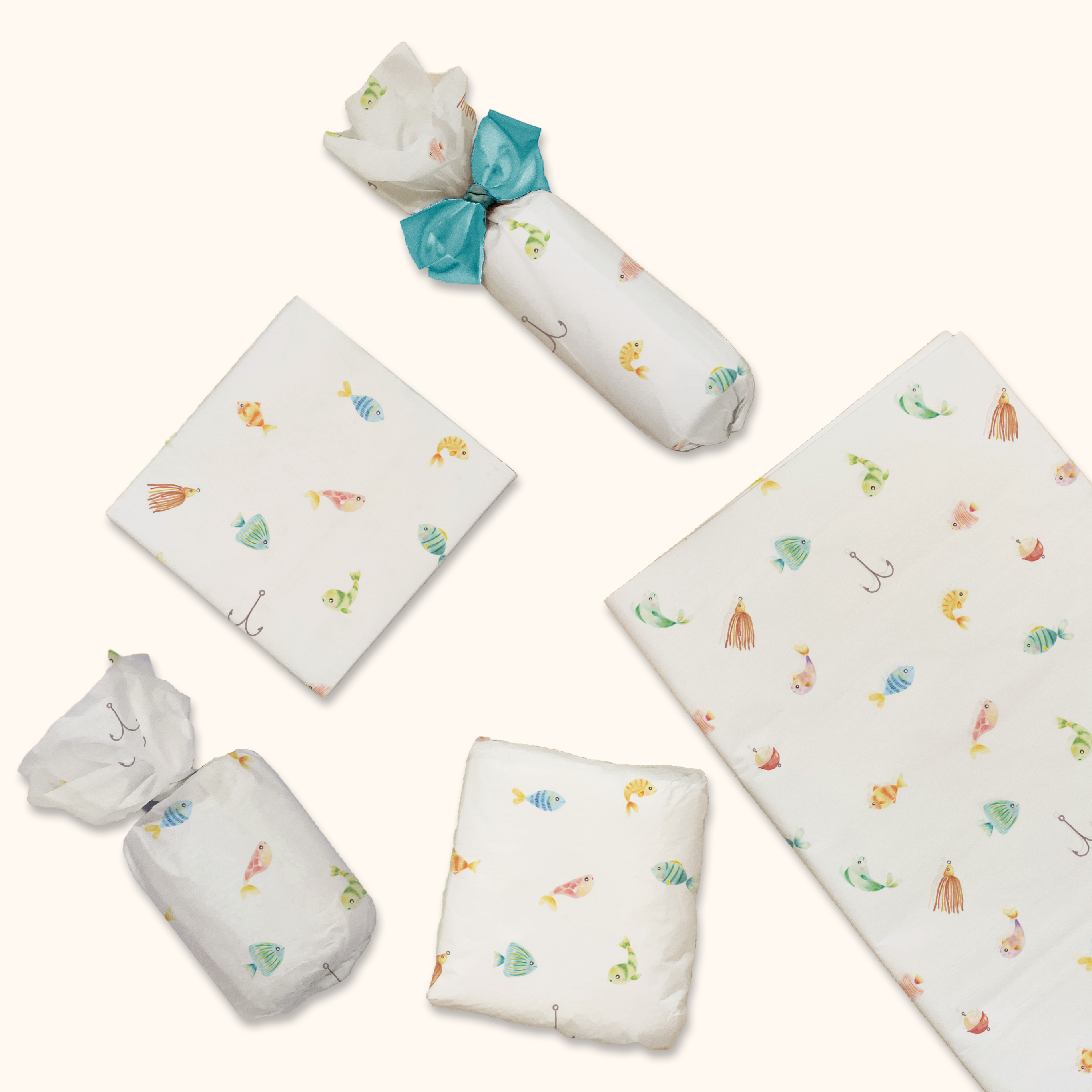 Premium Fishing-Themed Gift Wrapping Tissue Paper - Decorative Design for Gift Bags, Party Favors & Special Occasions | Perfect for Angler Gifts, Birthday Presents & Holiday Wrapping