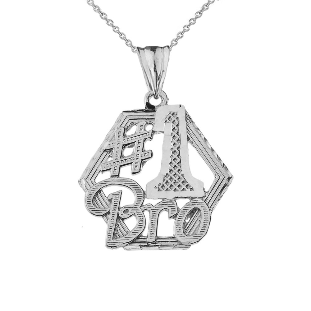Exquisite Sterling Silver #1 Brother Charm Pendant Necklace - Meaningful Gift for Siblings, Birthday & Anniversary - Perfect for Family Bonding & Special Occasions