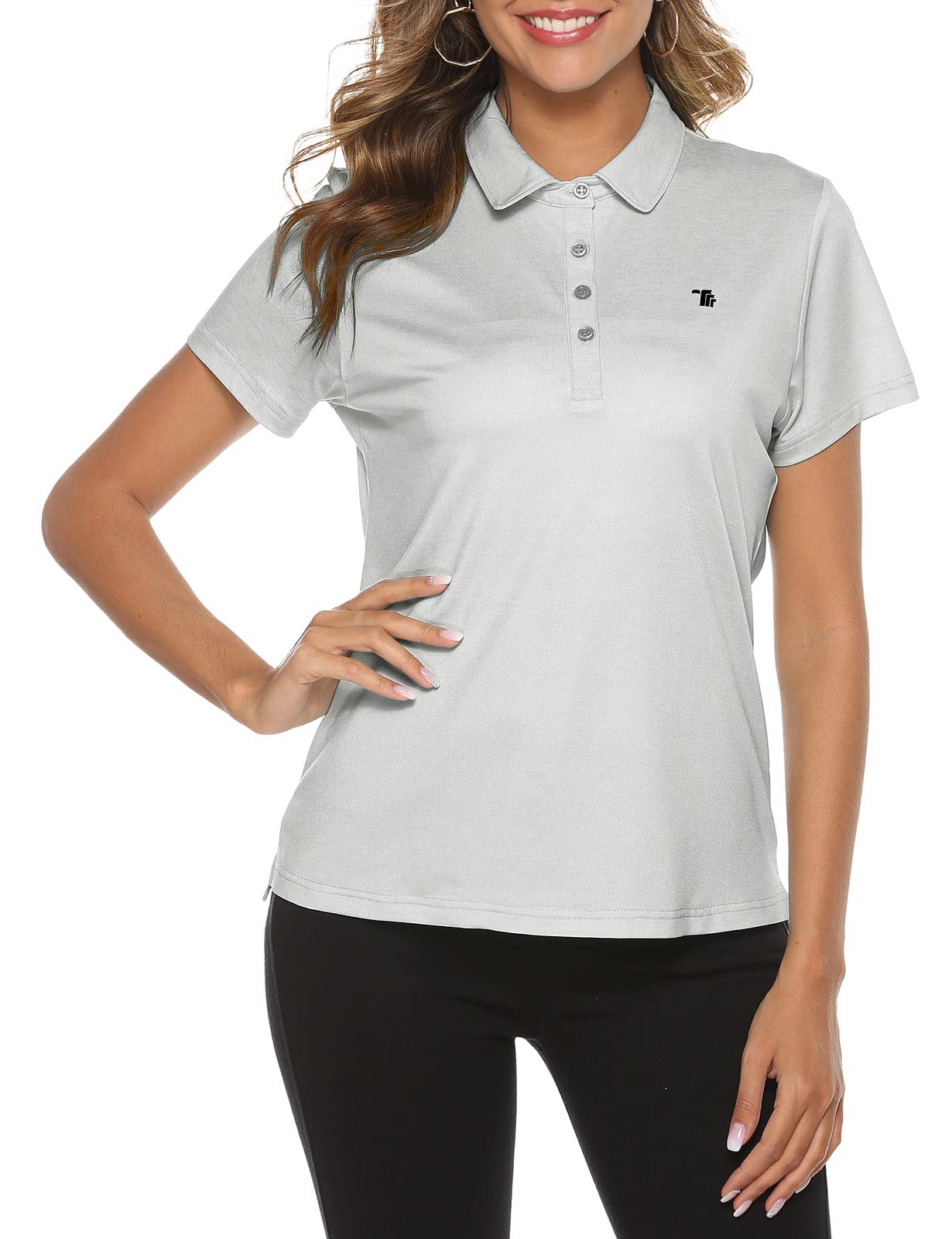 Rdruko Women's Golf Polo Shirts - Moisture Wicking Short Sleeve Collared T-Shirt for Tennis, Sports & Casual Wear | Breathable & Quick-Dry Active Top for Golfing, Workouts & Outdoor Activities