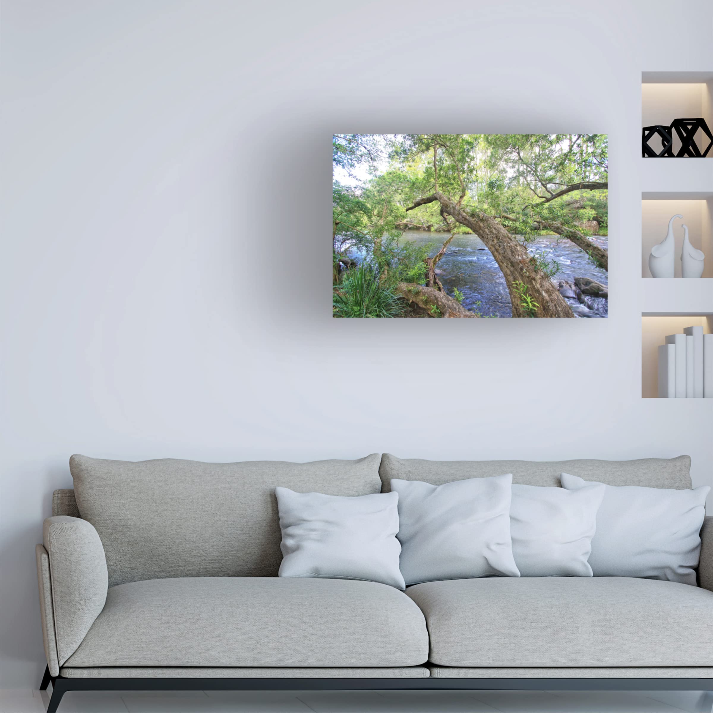 Trademark Fine Art 'Summer Greens 2' Canvas Wall Art by Beata Czyzowska | Modern Abstract Landscape Painting | Perfect for Living Room, Bedroom & Office Decor