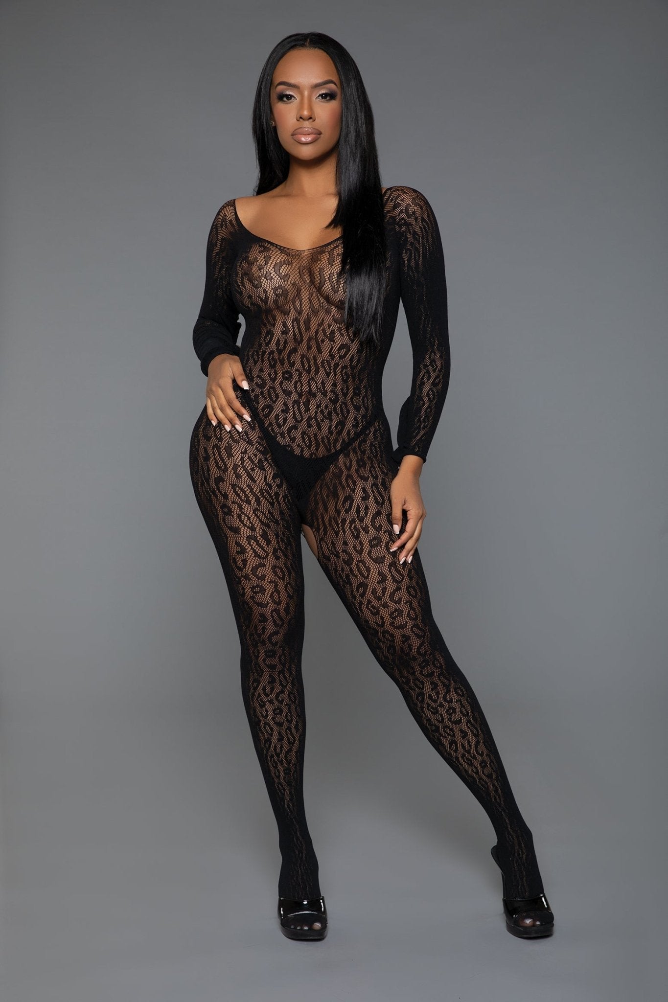 BeWicked Women's Animal Instinct Bodystocking 2354 - Sexy Lingerie Costume for Halloween, Cosplay & Boudoir Photography