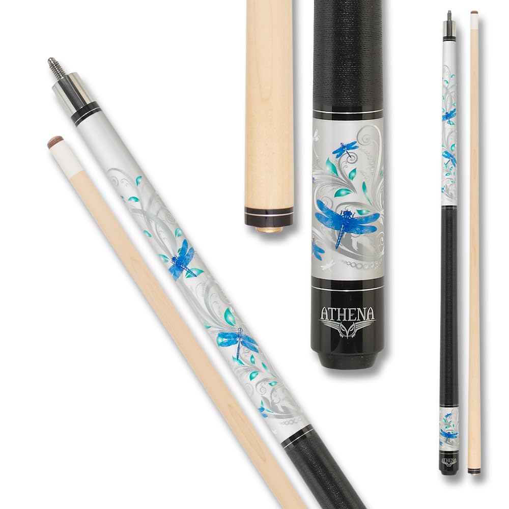Athena ATH46 Blue Dragonfly Pool Cue Stick - Professional Billiard Cue for Precision Shots | Perfect for Pool Halls, Tournaments & Home Game Rooms