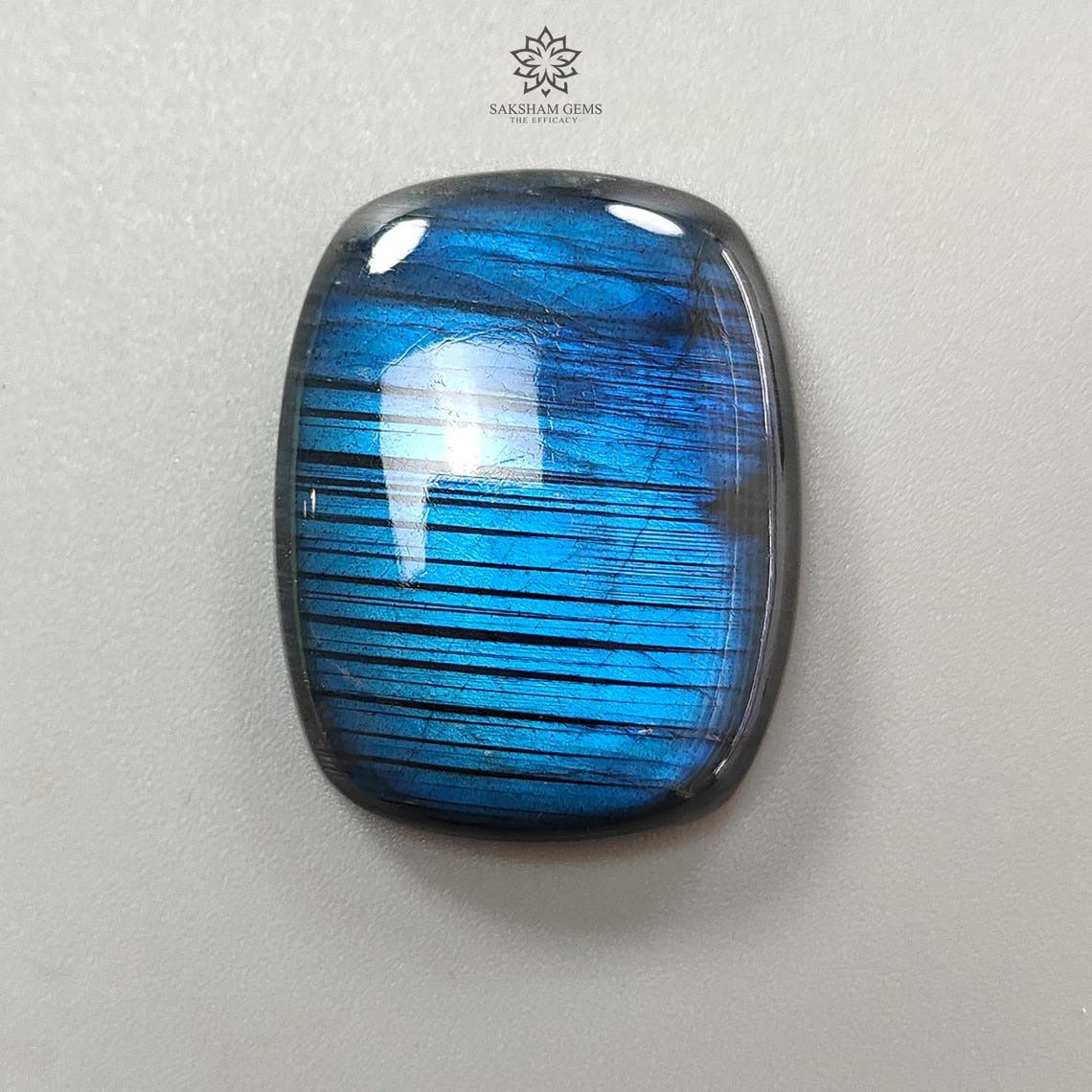 Natural Blue Labradorite Gemstone Cabochon - Untreated Cushion Shape (1pc) for Jewelry Making, Pendants & Wire Wrapping - Healing Crystal for Meditation & Energy Work
