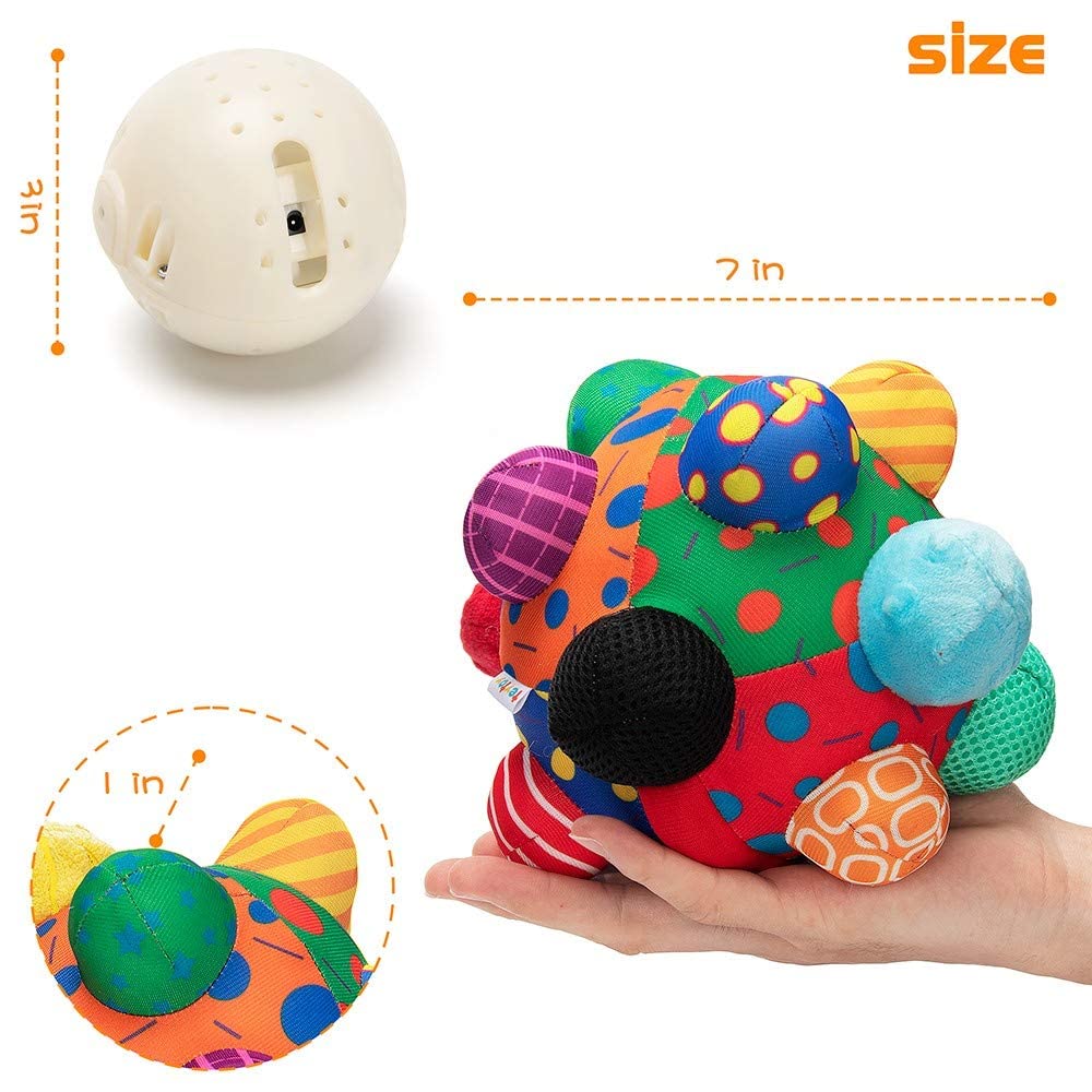 Baby Musical Shake & Dance Ball Toy - Soft Sensory Developmental Bumpy Ball for Infants & Toddlers - Motor Skills Learning Toy for Early Childhood Development - Perfect for Playtime, Nursery & Sensory Play Activities