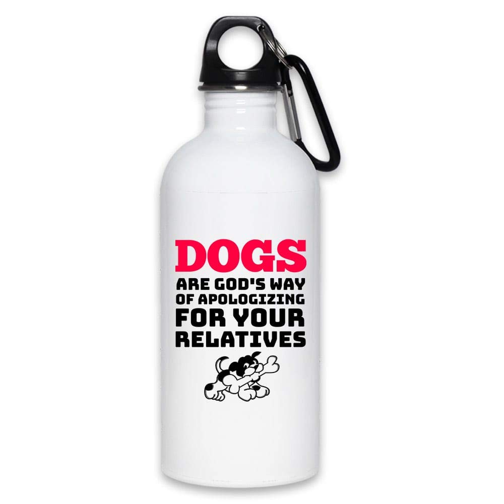 Funny Dog Lover Water Bottle 20oz - Insulated Stainless Steel Tumbler with Lid & Straw - Perfect for Gym, Hiking, Work & Gifts
