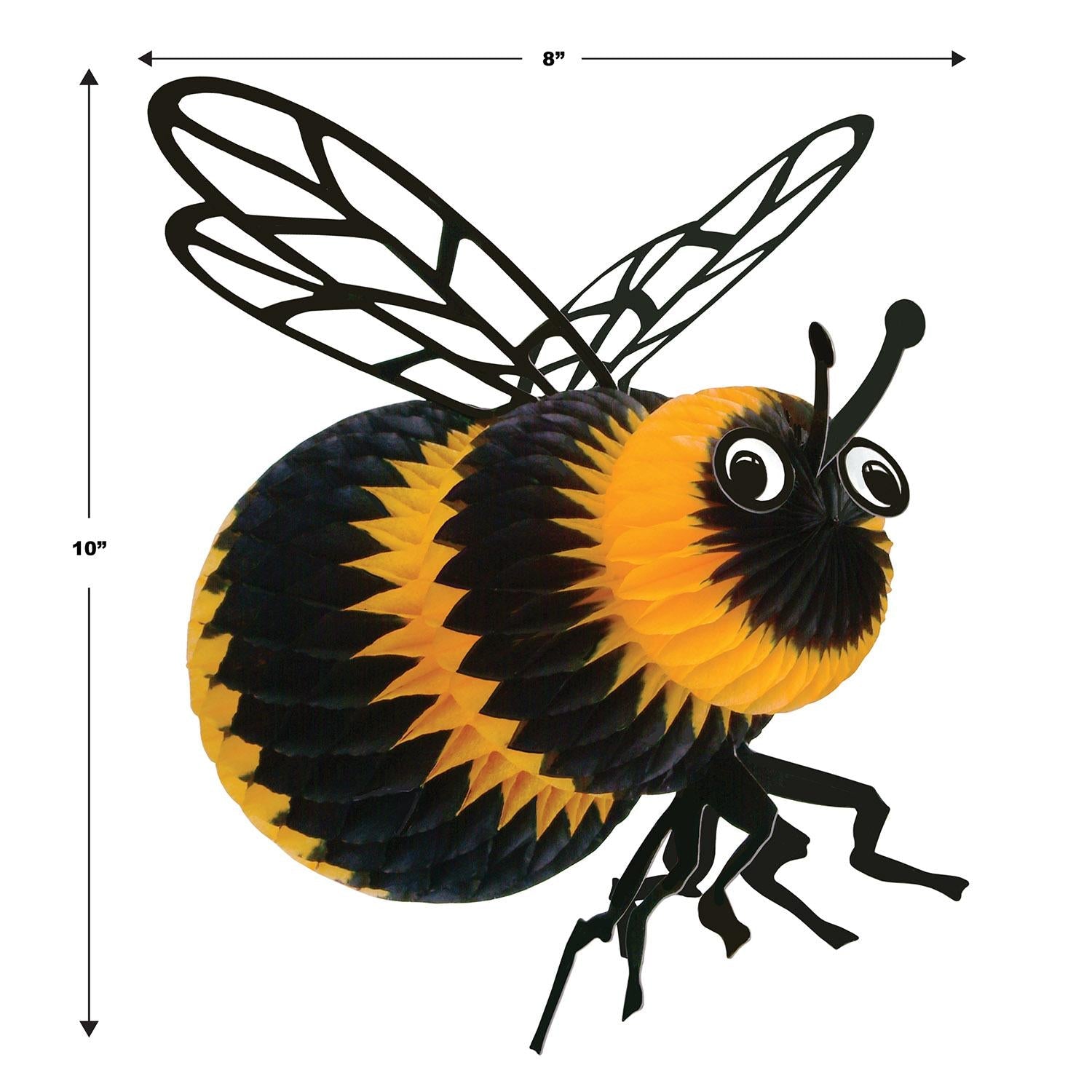 12-Piece Beistle Tissue Bee Decorations - DIY Party Supplies for Baby Showers, Birthday Parties & Spring Celebrations