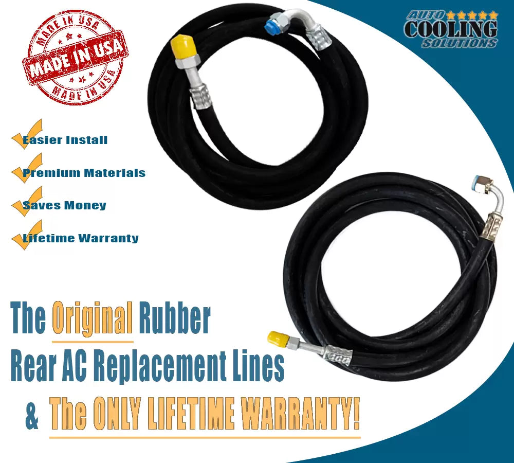 Rear AC Line Set for Chevy Suburban, GMC Yukon, Chevy Tahoe, Cadillac Escalade 1995-2000 | Replacement AC Refrigerant Lines | Perfect for AC System Repair & Maintenance