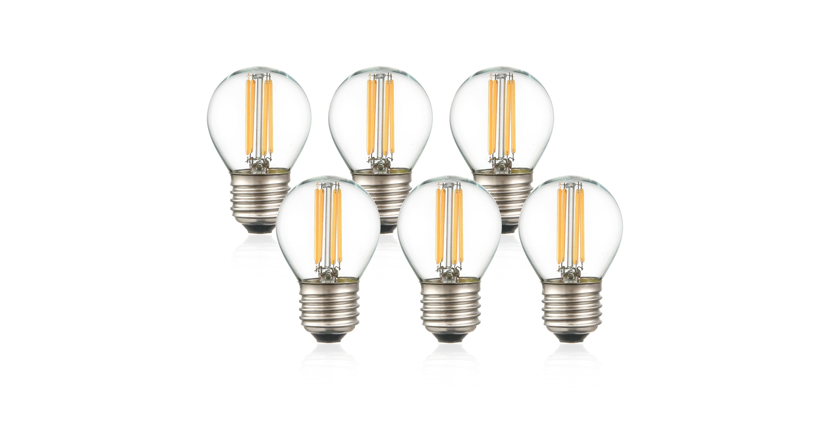 Klur G45 Vintage LED Edison Bulb - Dimmable Warm White 2700K, E26 Base, 6W (60W Equivalent) - Perfect for Pendant Lights, Chandeliers, and Industrial Style Lamps