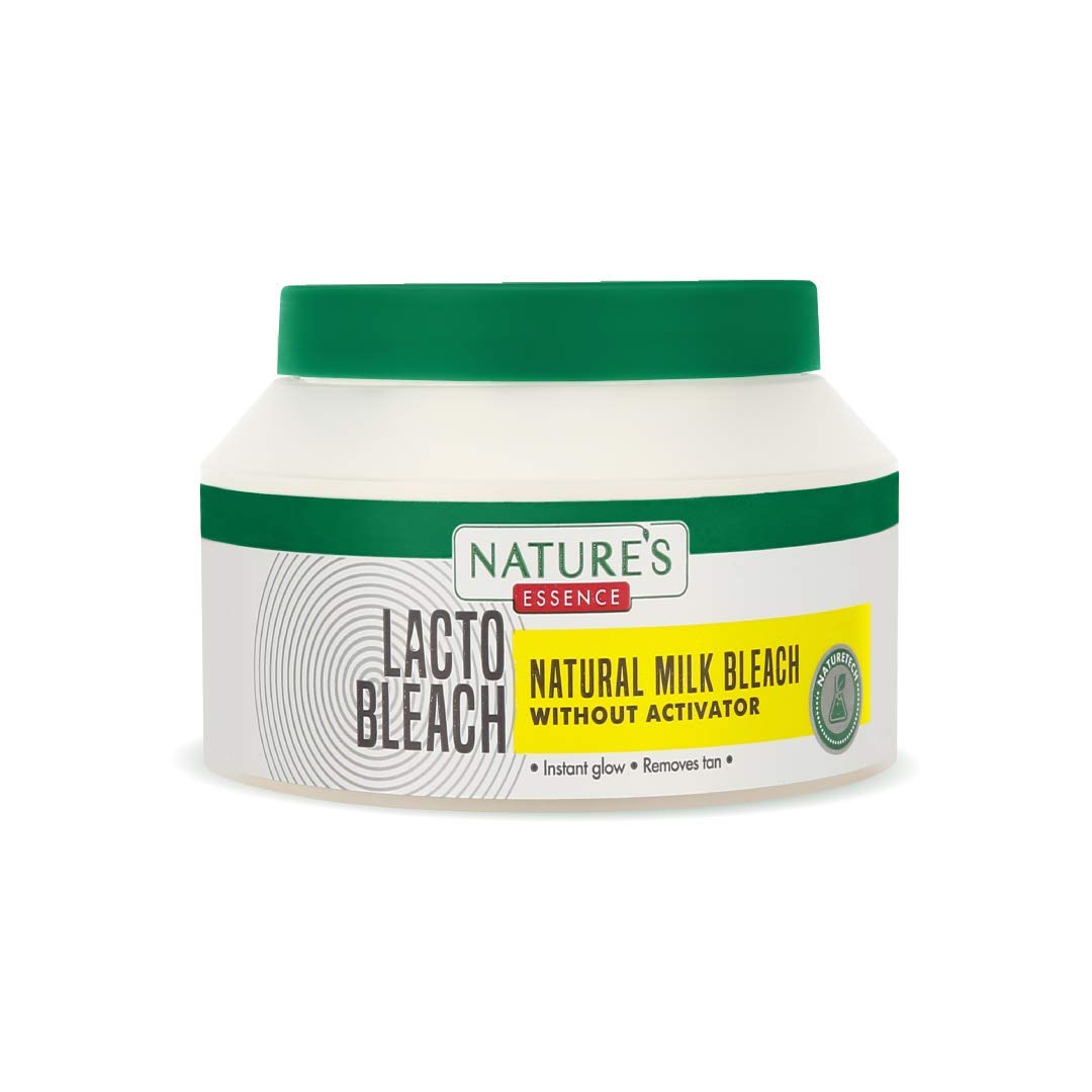 Nature's 4 Natures Lacto Bleach Tan Removal Cream with Milk & Honey - 50gm | Skin Brightening & Whitening Treatment | Perfect for Face, Hands & Body | Dark Spot Corrector for Summer & Sun Exposure