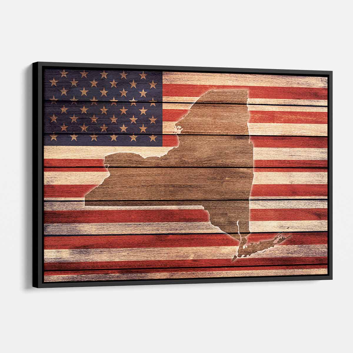 New York State Wall Art Canvas - Red Modern Home Decor for Living Room, Bedroom & Office | 56_b