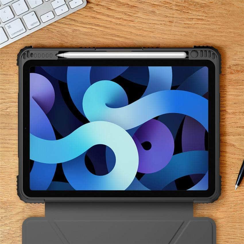 NILLKIN Premium Leather Bumper Case for iPad Air 4 - Full Body Protection with Apple Pencil Holder | Perfect for Work, Travel & Everyday Use