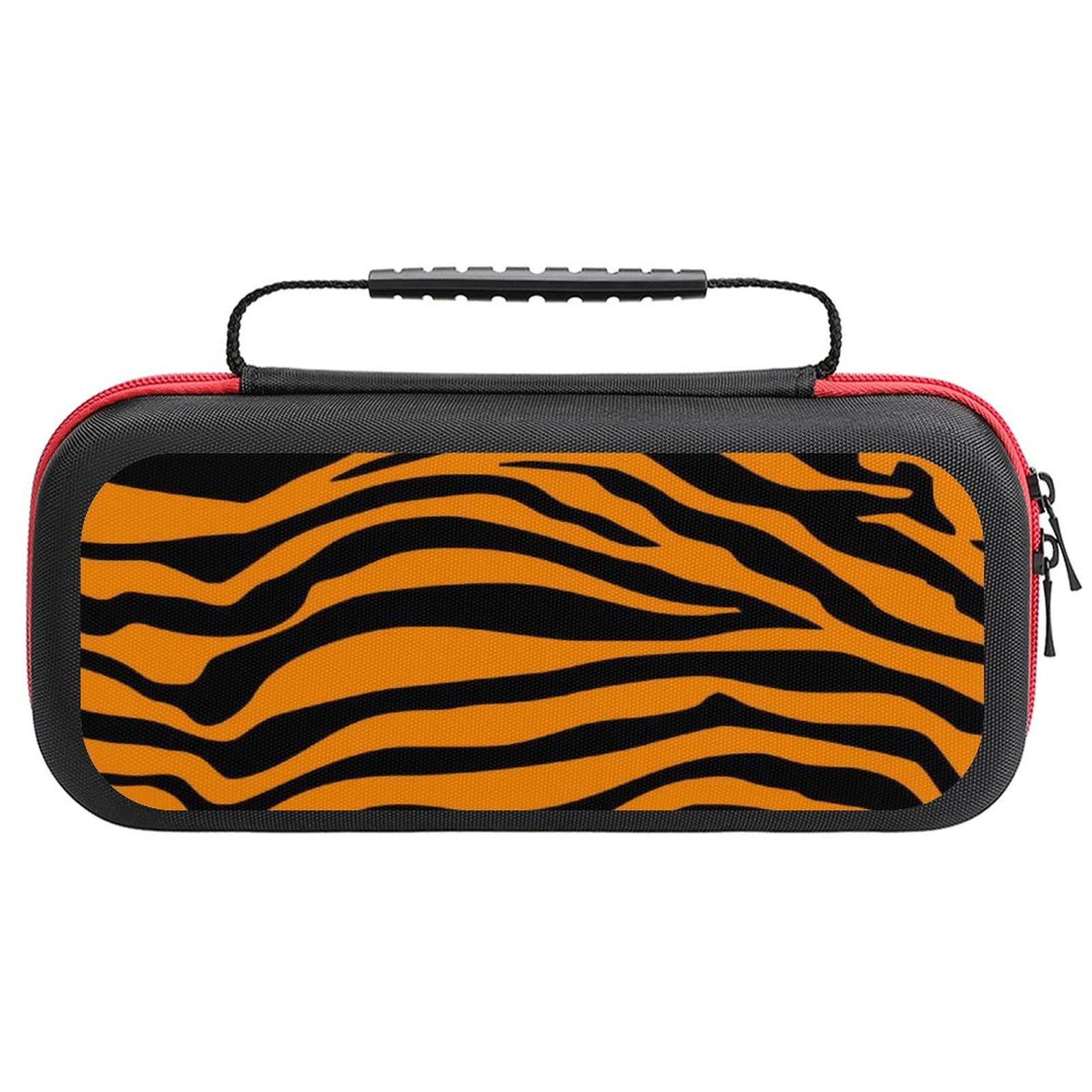 FunnyStar Orange Tiger Stripes Carrying Case for Nintendo Switch - Protective Shell Storage Handbag for Travel, Gaming & On-the-Go Use