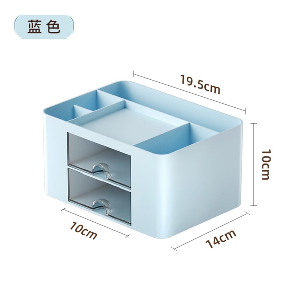 XDRELEC Multi-Functional Pen Holder & Desk Organizer - Blue Office Stationery Cup for Pencils, Pens & Supplies | Perfect for Home Office, School Desk & Workspace Organization