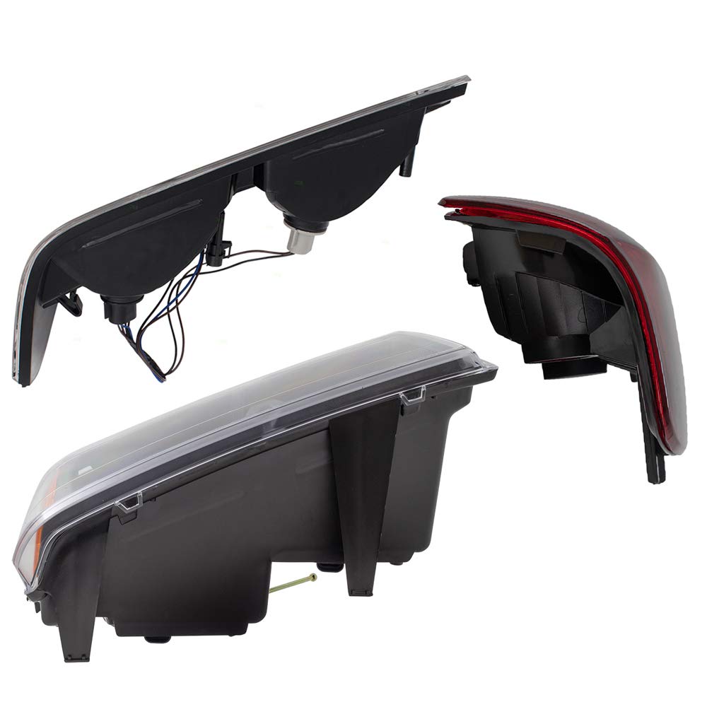 Brock Replacement 6-Piece Headlight & Taillight Kit - Compatible with 2004-2012 Chevy Colorado & GMC Canyon Pickup Trucks | Includes Parking Signal Lamps | Perfect for Night Driving & Vehicle Restoration