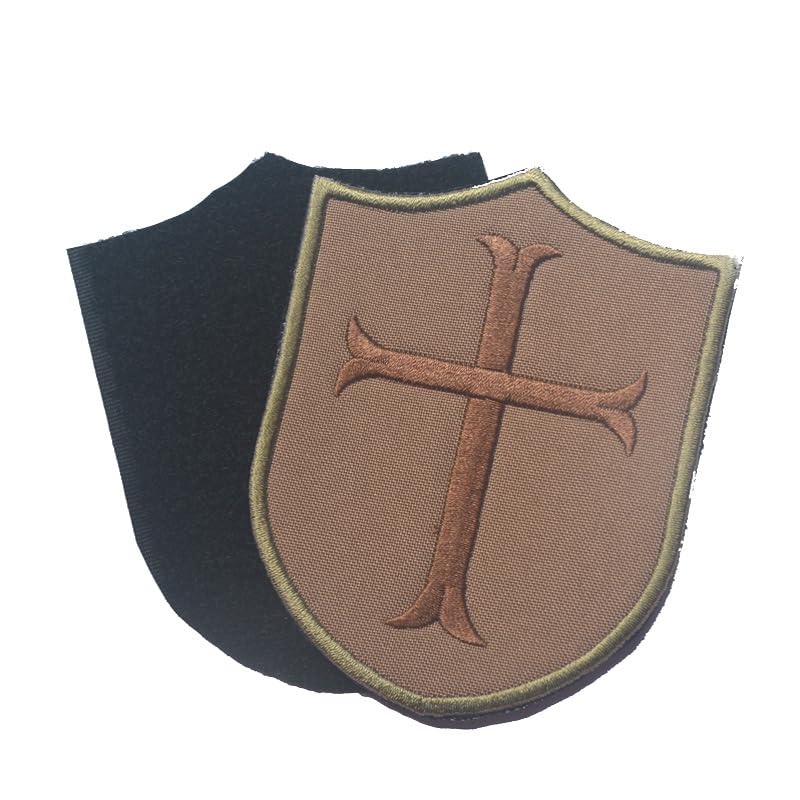 Crusader Knights Hook and Loop Tactical Badge Patch - Ideal for Military Uniforms, Tactical Gear, and Cosplay Costumes