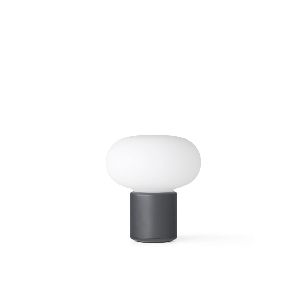Karl Johan Portable Lamp - Modern Cold Black Finish, Battery Operated LED Table Light for Home, Office & Outdoor Use