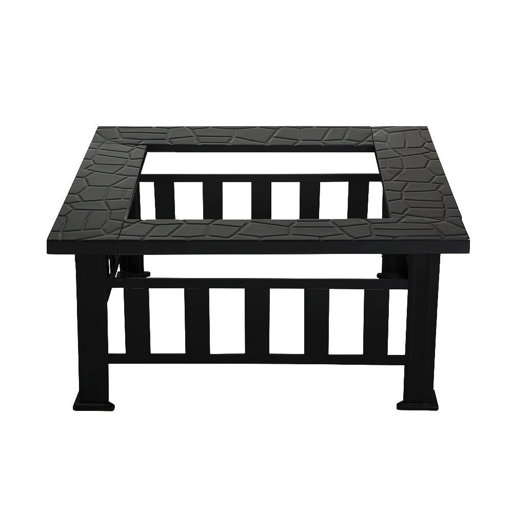 Outdoor Fire Pit BBQ Table Grill - Wood Burning Fireplace Stove for Garden, Patio & Backyard | Perfect for Camping, Picnics & Outdoor Gatherings