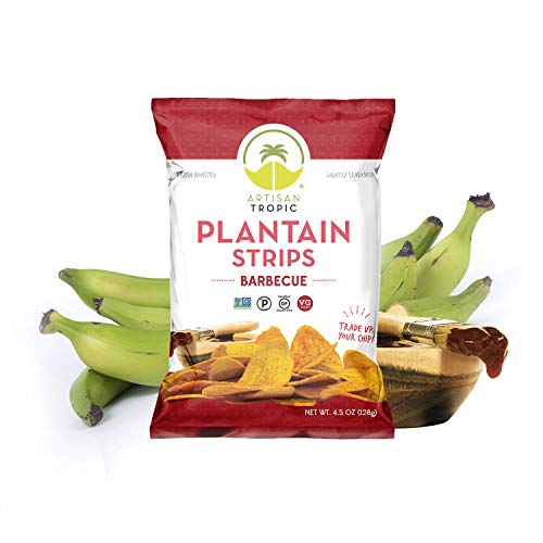 ARTISAN TROPIC Plantain Strips - Vegan, Gluten-Free, Paleo & Whole30 Approved Healthy Snacks - Baked Banana Chips - 4.5 Oz (12 Pack) - Perfect for On-the-Go, Lunchboxes, Keto Diets & Movie Nights
