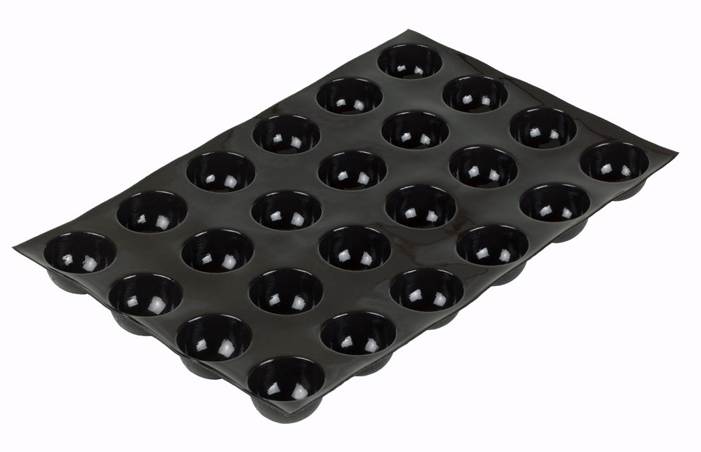 Flexipan Half Sphere Silicone Baking Mold - 24 Cavities for Perfect Cake, Chocolate, and Dessert Making | Ideal for Home Bakers and Professional Chefs
