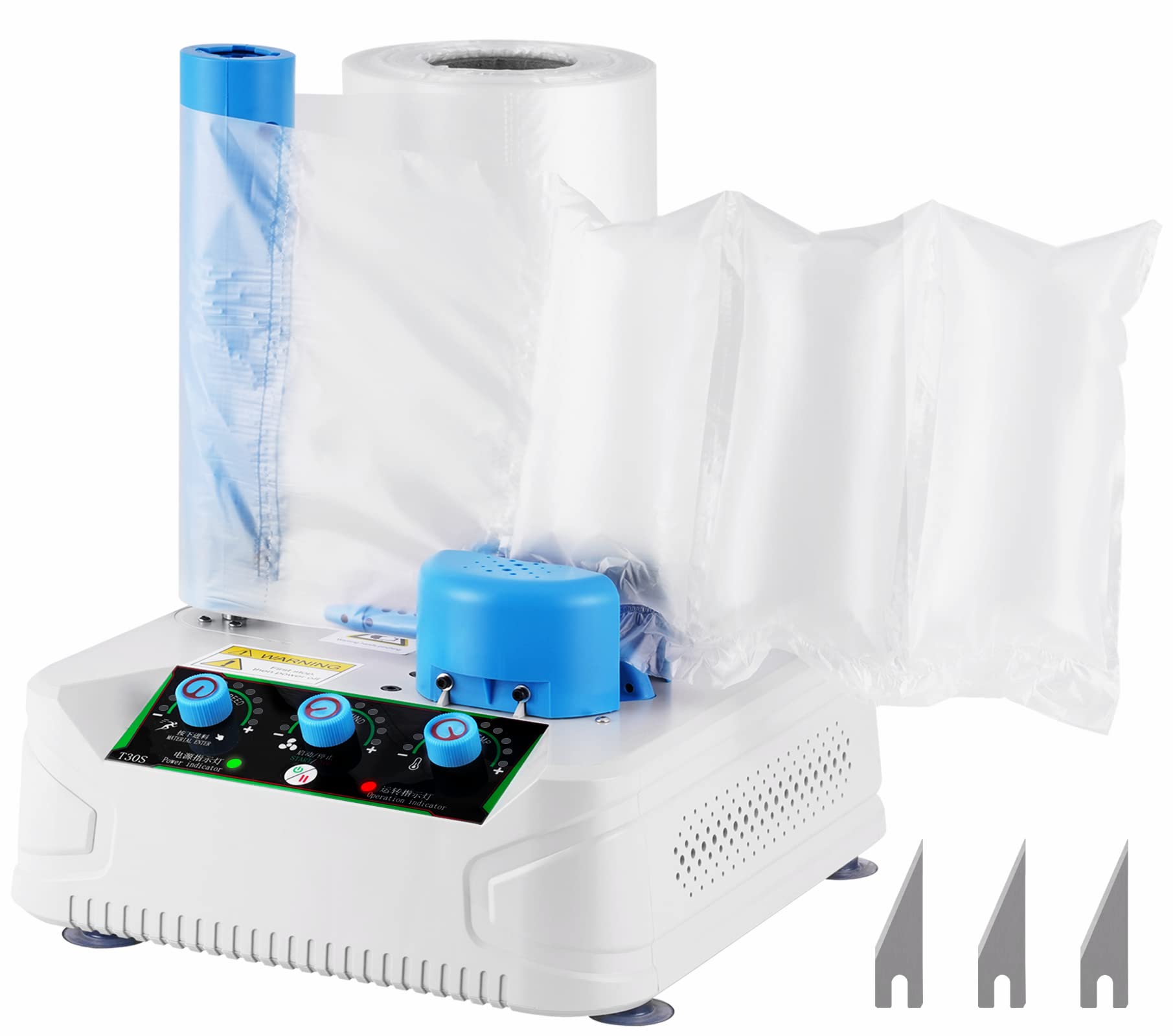 Portable Air Cushion Machine 32ft/min - 300L/min Inflatable Air Pillow Packing System for Shipping, Moving & E-commerce Packaging | Perfect for Fragile Items, Electronics & Online Store Shipments