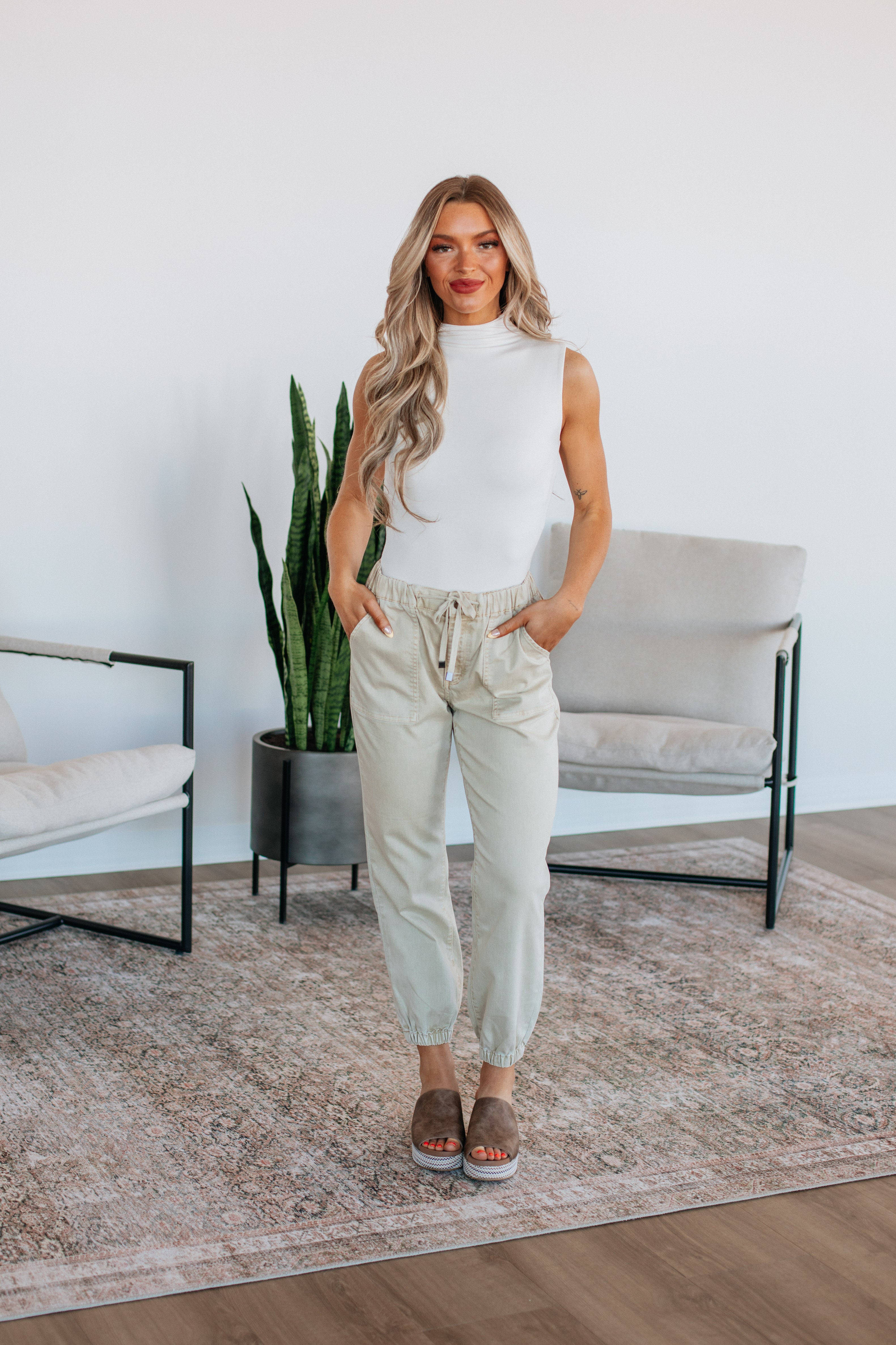 Drea Mica Joggers for Women - Soft Natural Cotton Lounge Pants - Perfect for Yoga, Running, and Casual Wear