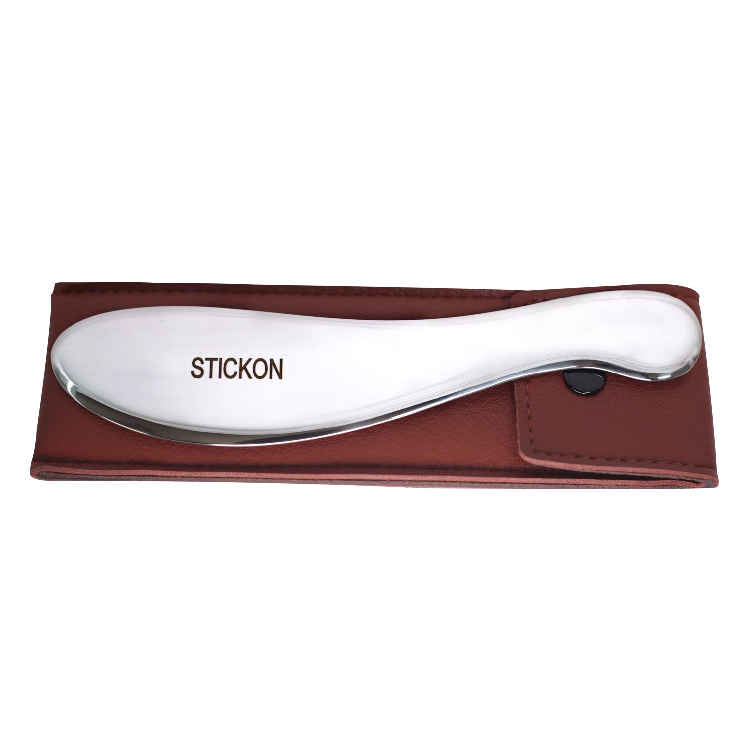 STICKON Stainless Steel Gua Sha Scraping Massage Tool - IASTM Therapy Instrument for Muscle Recovery, Pain Relief & Soft Tissue Mobilization | Perfect for Facial Massage, Body Scraping & Myofascial Release (STICKON-02)