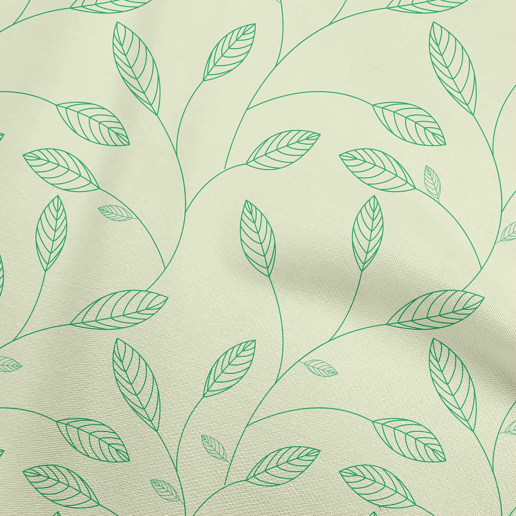Premium 100% Cotton Poplin Fabric - Greenish Beige Printed Sewing Material by The Yard (56