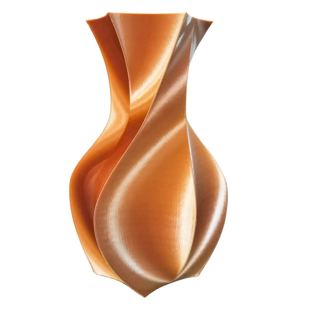 Premium 3D Printer Filament PLA 1.75mm - Silk Metallic Brass Orange (1KG/2.2LB Spool) for Smooth 3D Printing | Ideal for Cosplay Props, Home Decor & DIY Projects