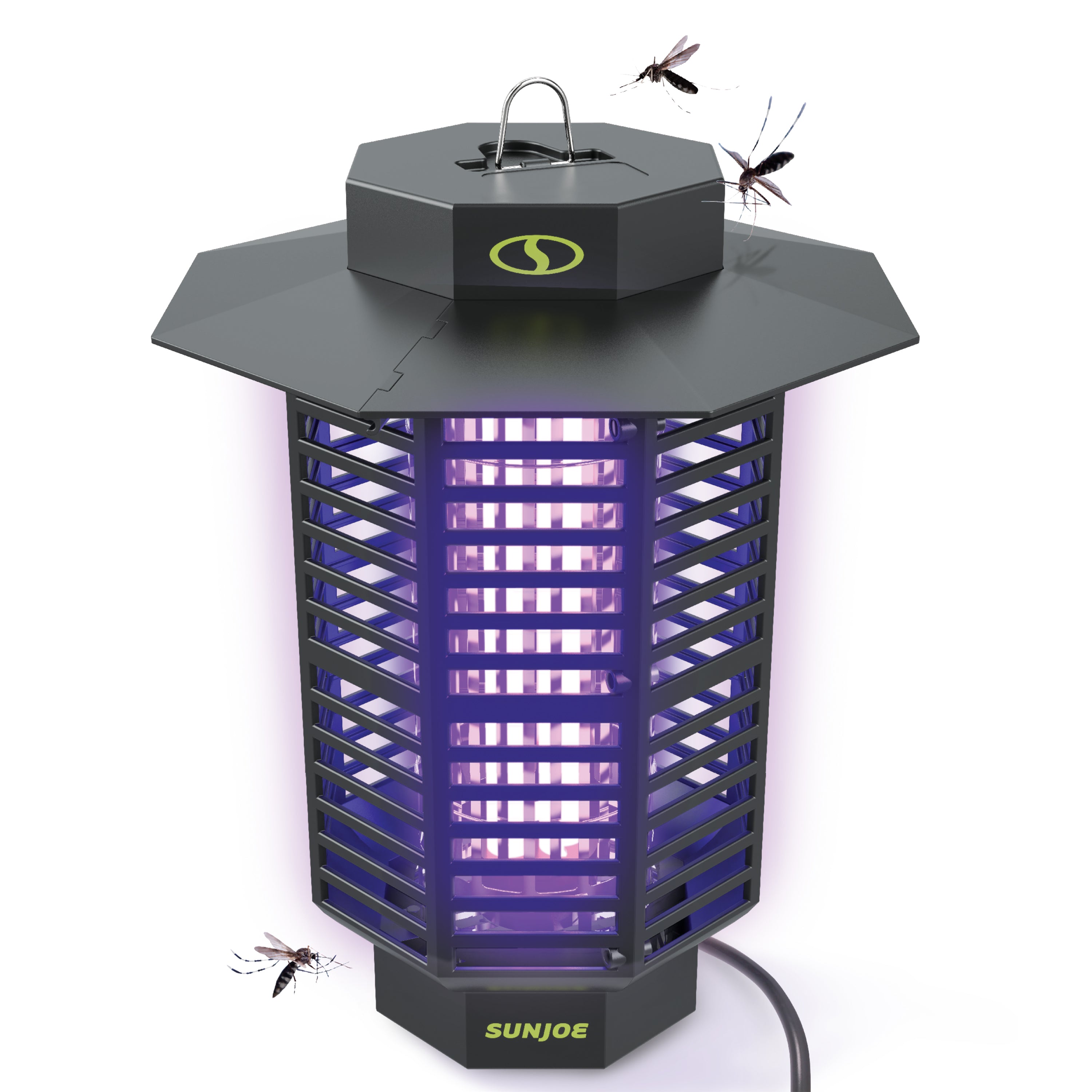Sun Joe SJ BZ18W 18-Watt UV Bug Zapper - Indoor & Outdoor Mosquito Killer for Flies, Gnats, Moths | 1600 sq ft Coverage | Whisper Quiet Operation | Perfect for Patio, Garden, Backyard & Camping
