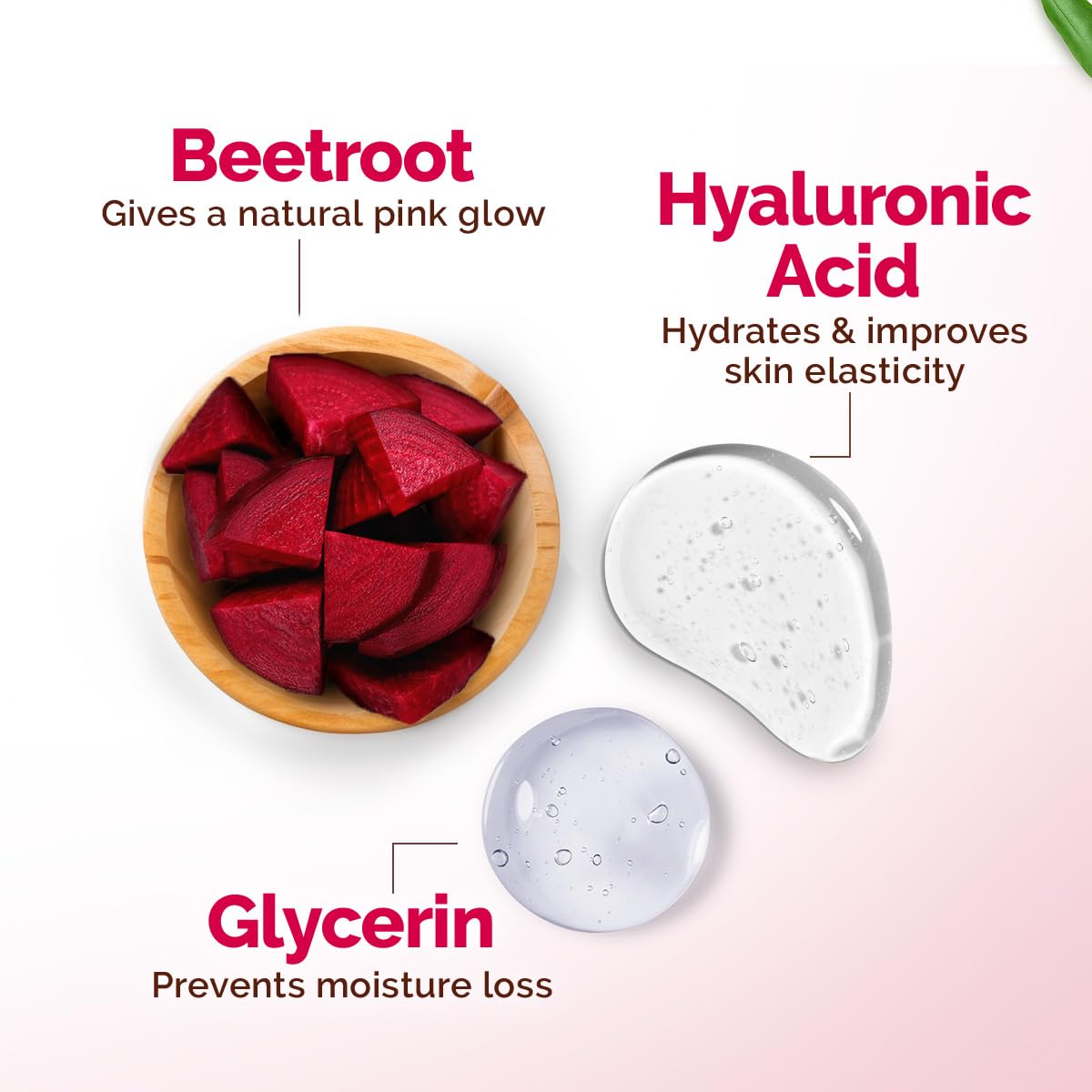 Mamaearth Beetroot Hydraful Light Moisturizing Cream with Beetroot & Hyaluronic Acid | 24H Hydration for Face, Hands & Body | Non-Greasy, Quick Absorbing Formula | Pink Glow Moisturizer | Perfect for Daily Skincare Routine & Travel (200g)