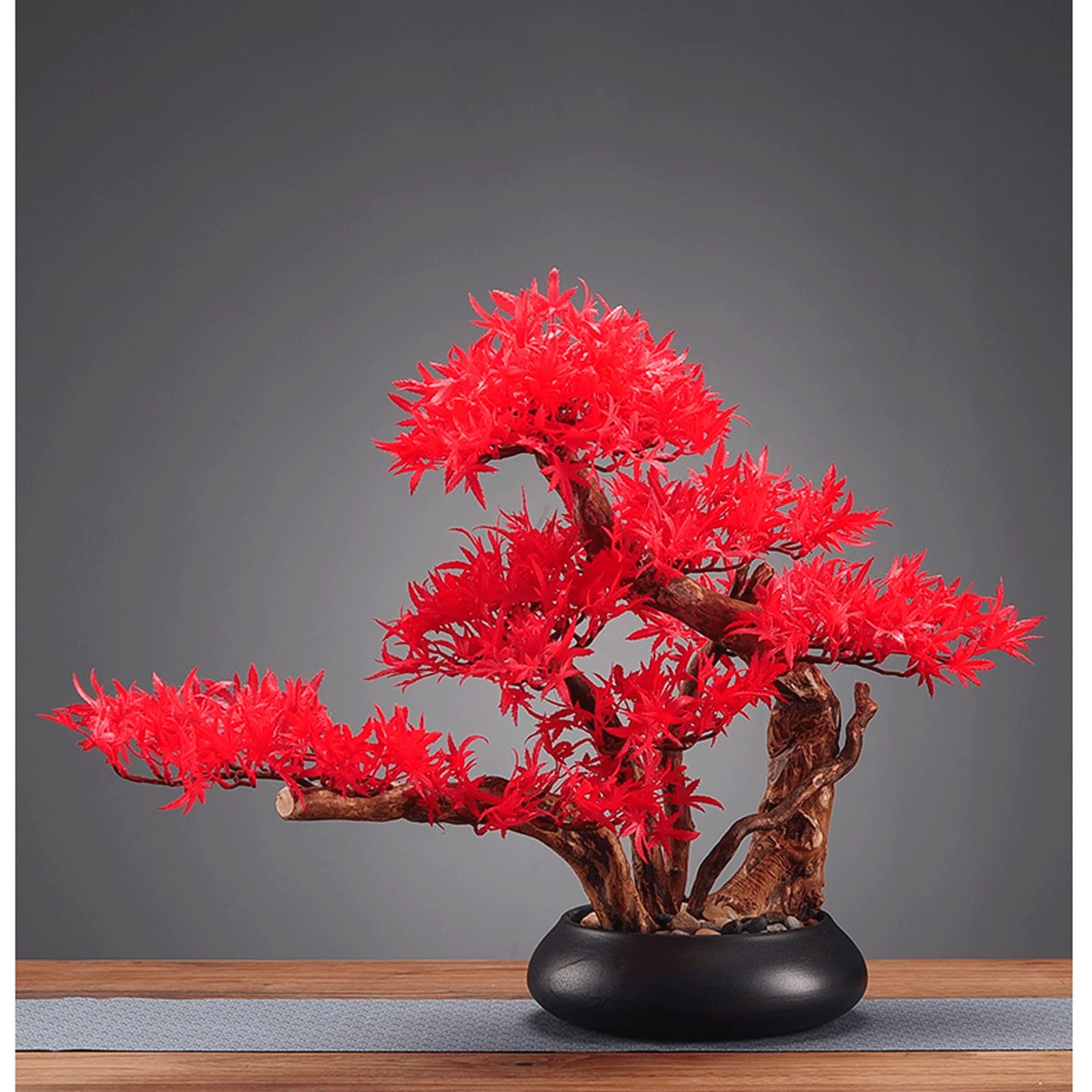 Artificial Bonsai Tree - Small Fake Potted Plant for Home & Office Desk Decor, Indoor Mini Bonsai for Bathroom, Living Room, or Desktop Display - Perfect for Zen Decor, Gift Ideas, and Enhancing Workspace Ambiance