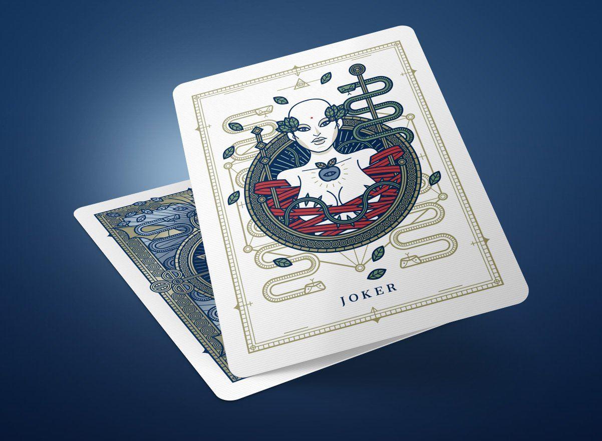 Premium SINS Blue Mentis Playing Cards - Waterproof & Durable for Poker, Magic Tricks, and Card Games - Perfect for Casino Nights, Parties, and Travel