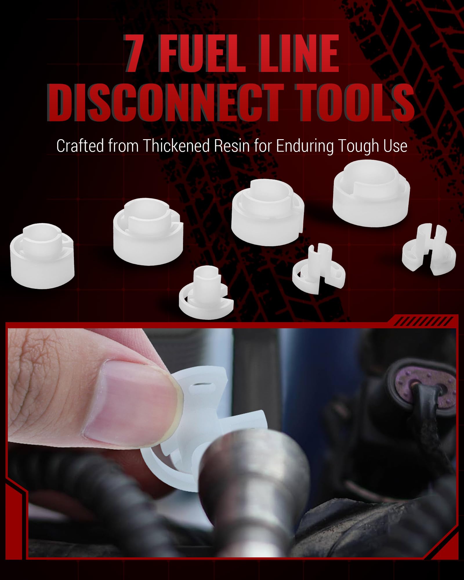 25-Piece Fuel Line Disconnect Tool Set - Professional Quick Release Tool Kit for A/C, Fuel & Transmission Systems - Compatible with Ford, Chevy, GM, Mazda - Perfect for Auto Repair Shops & DIY Mechanics