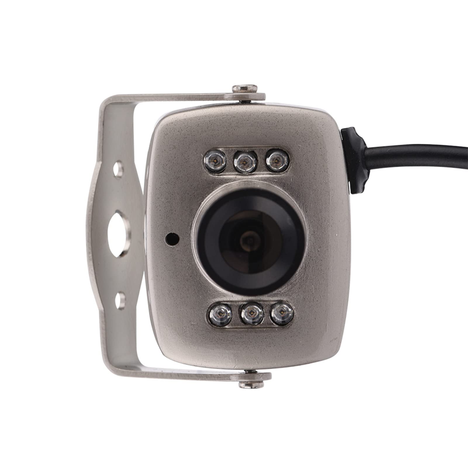 Yunseity Mini Security Camera - 3.6mm Lens with 6 LED Night Vision, Wired CCTV Surveillance System, CMOS Audio/Video Recording, Supports PAL/NTSC - Perfect for Home, Office & Indoor Security Monitoring