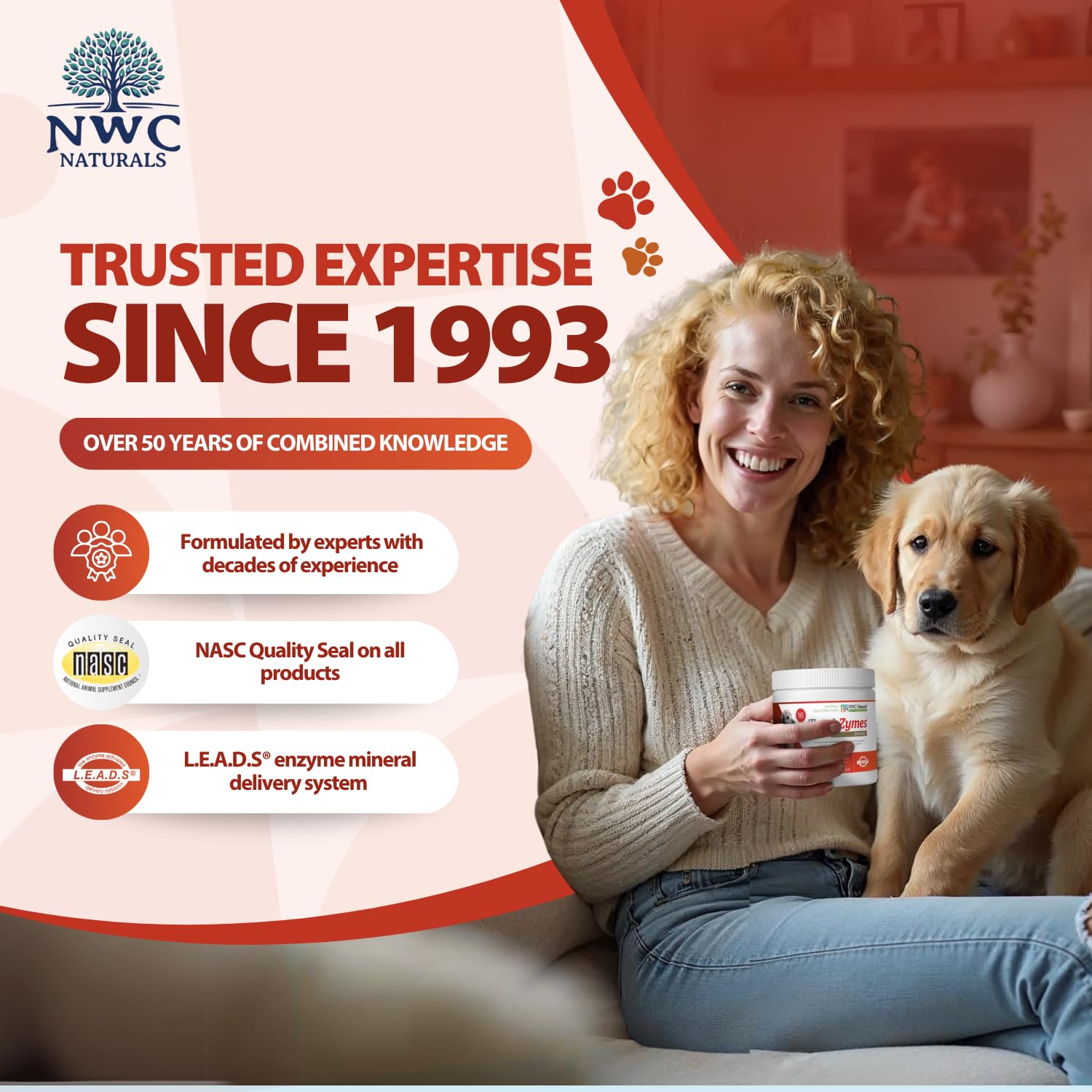 Total-Zymes Digestive Enzymes for Dogs & Cats – Gut Health Supplement with Prebiotics | Supports Food Digestion, Nutrient Absorption & Reduces Gas & Bloating | Unflavored Dog & Cat Food Additive (100 Servings, 2.2oz) – Ideal for Sensitive Stomachs & Digestive Support