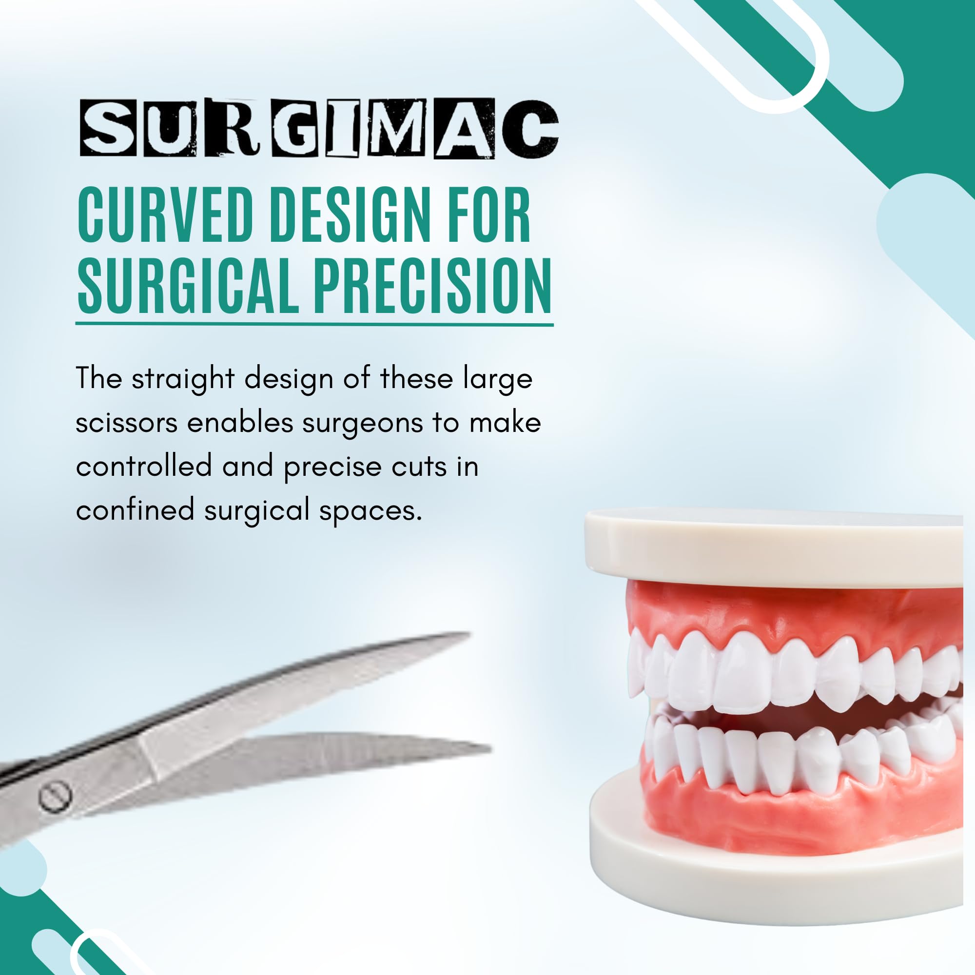**Precision Iris Scissors - Curved Tip Sharp Dissection Scissors for Dental & Lab Use - Non-Slip Grip Stainless Steel Scissors - Ideal for Surgery, Crafting & Medical Procedures**