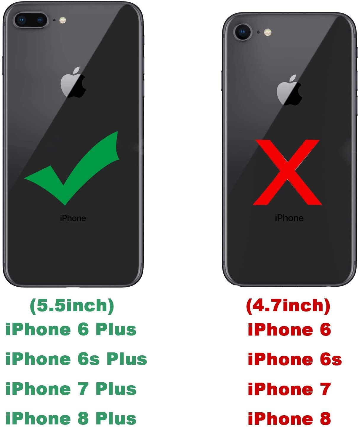 LeYi Military-Grade Shockproof iPhone 8 Plus/7 Plus/6 Plus/6s Plus Case with Tempered Glass Screen Protector [2 Pack] - Kickstand & Ring Holder, Black - Perfect for Outdoor Activities, Travel & Daily Protection