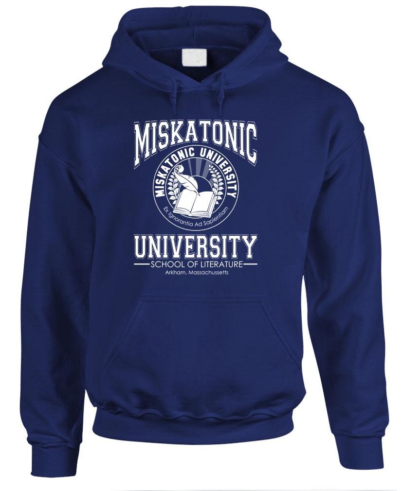 MISKATONIC UNIVERSITY Literature School Pullover Hoodie - Cozy College Sweatshirt for Book Lovers & Campus Style