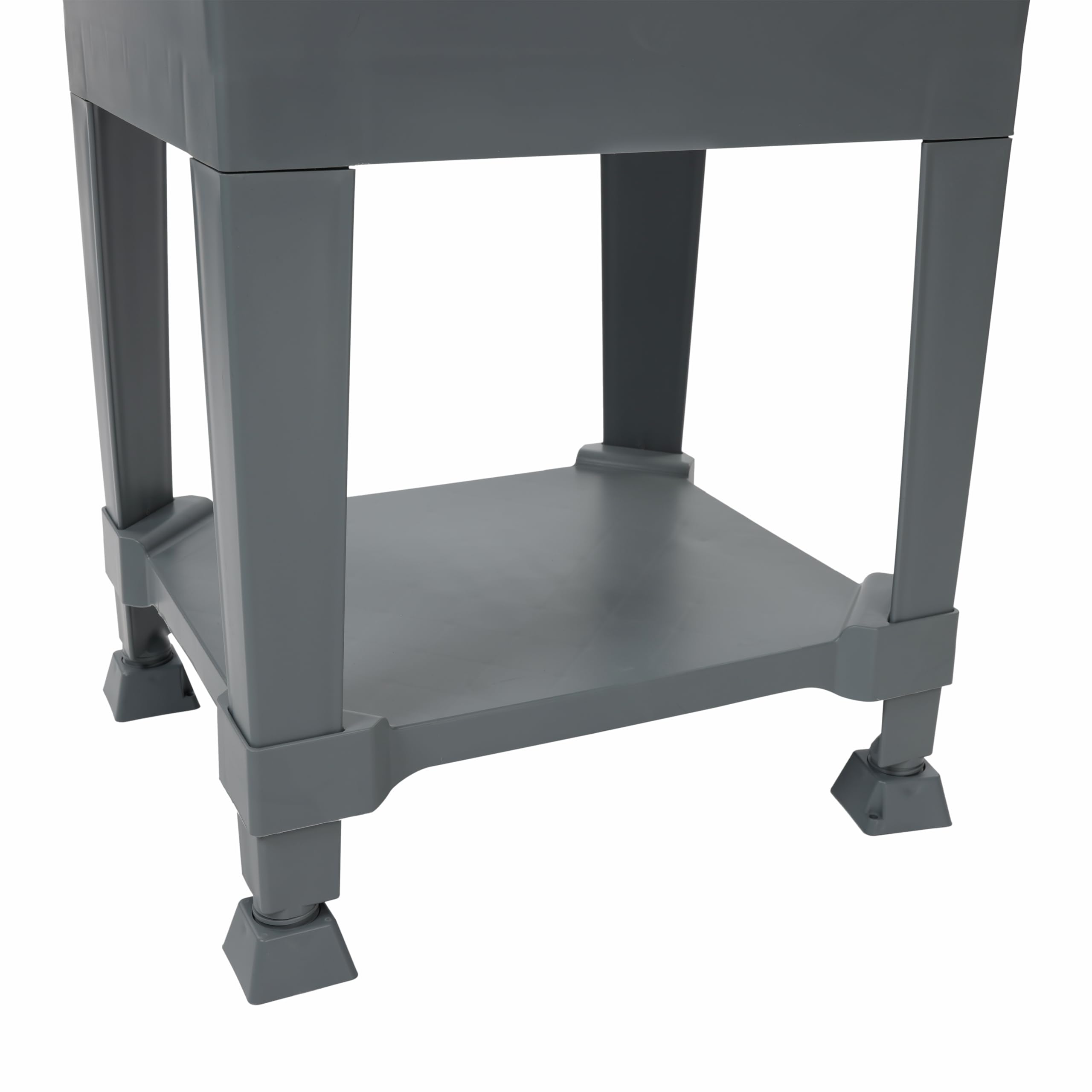 Heavy Duty 24x24 Inch Plastic Utility Sink - USA Made Freestanding Compact Laundry Tub for Workshop, Garage, Greenhouse & Pet Washing Station (Grey) - Perfect for DIY Projects, Outdoor Cleaning & Commercial Use