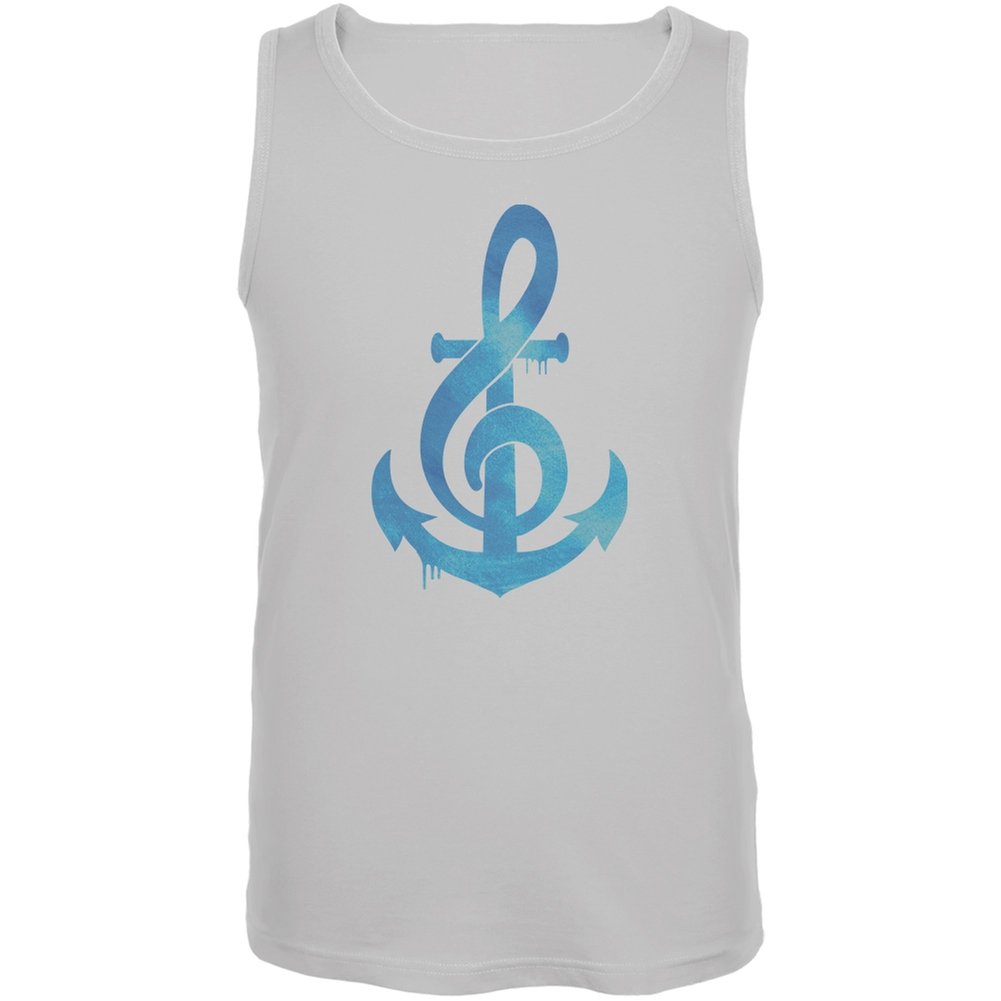 Anchor Clef White Adult Tank Top - 2X-Large | Comfortable Cotton Muscle Tee for Men & Women | Perfect for Summer, Gym & Casual Wear