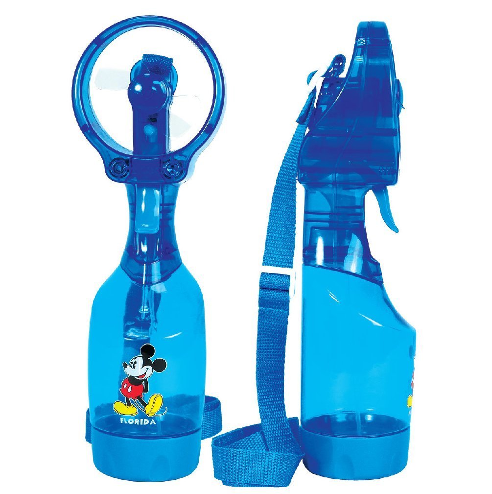 Disney Mickey Mouse Portable Personal Misting Fan - Handheld Cooling Fan with Water Spray for Outdoor, Sports, Travel & Summer Activities