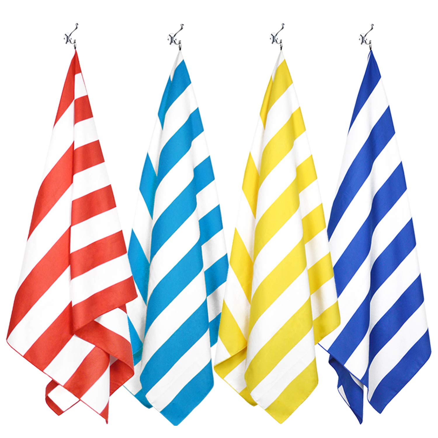Premium Microfiber Beach Towel Set - Sand Free, Quick Dry, Extra Large (67x35 & 60x30 Inches) for Adults - Lightweight Travel & Camp Towels with Carry Bag - Perfect for Beach Vacations, Poolside Lounging, Yoga, and Outdoor Adventures