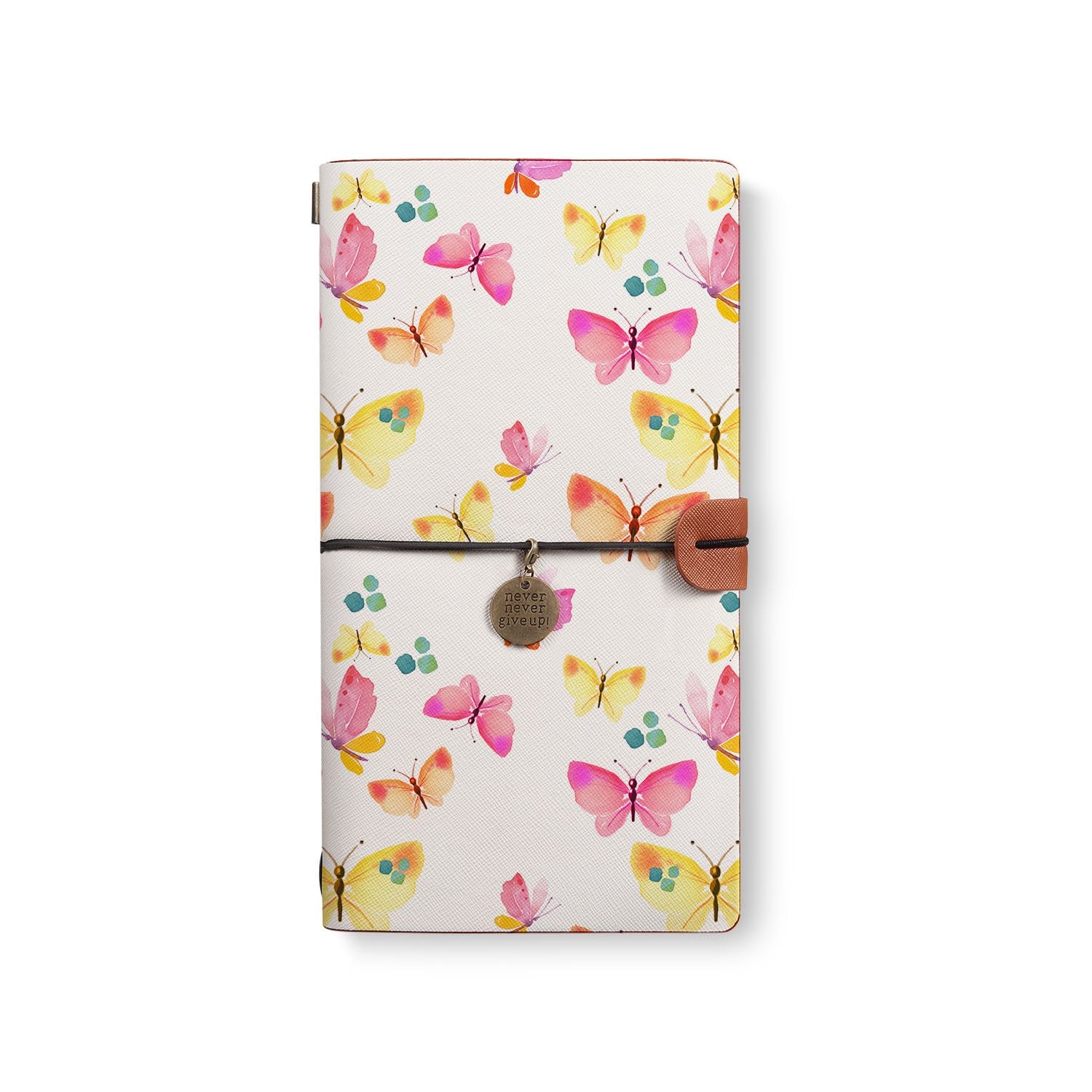 Premium Traveler's Notebook with Butterfly Design - Refillable Leather Journal for Writing, Sketching & Planning | Perfect Gift for Writers, Artists & Travel Enthusiasts | Use for Daily Journaling, Travel Diary & Creative Projects