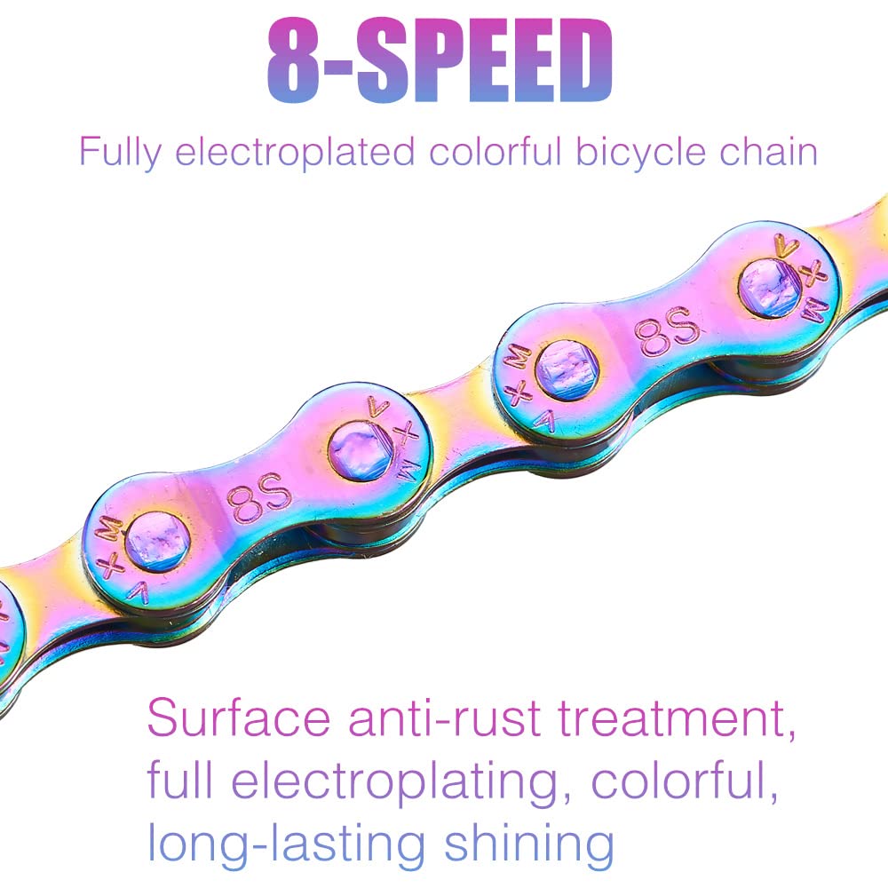 Rainbow Bike Chain 6/7/8 Speed - 1/2