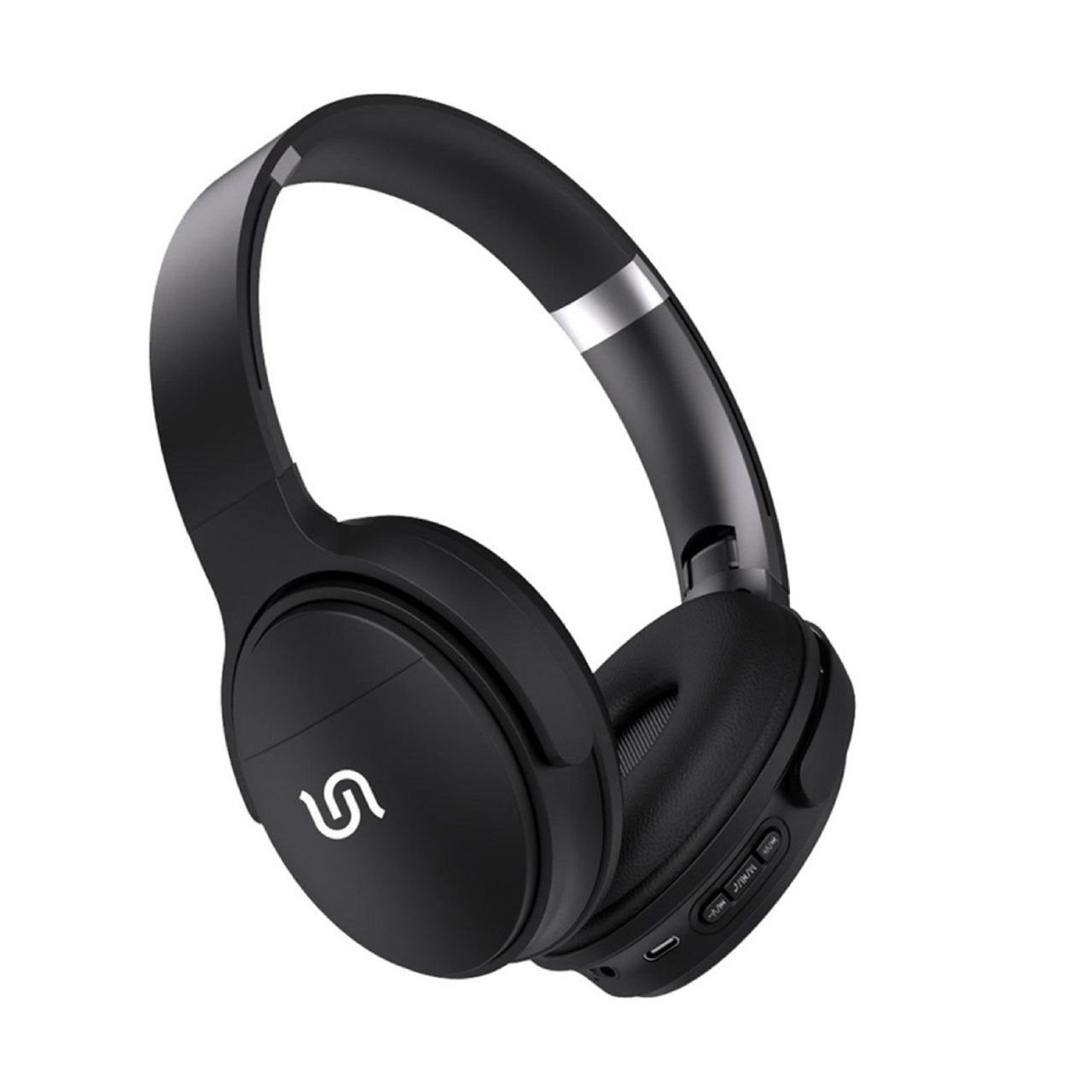 Porodo Soundtec Wireless Bluetooth Headphones - Noise Cancelling, Hi-Fi Stereo Sound, Comfortable Over-Ear Design (Black) | Perfect for Travel, Workouts, and Home Entertainment