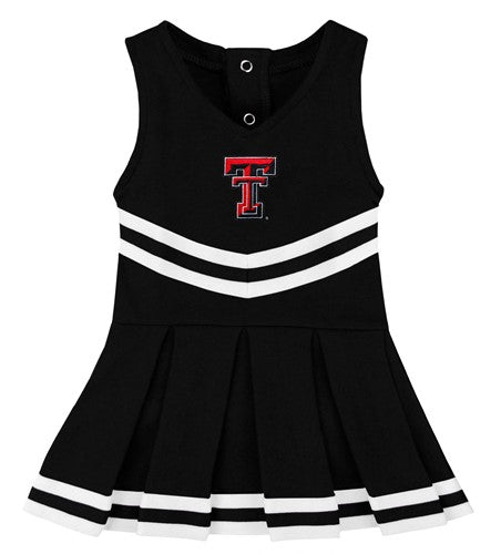 Texas Tech Cheer Dress Bodysuit - Women's Black Cheerleading Uniform for Game Day & Pep Rallies | Perfect for Cheerleaders, Dance Teams & Sports Fans