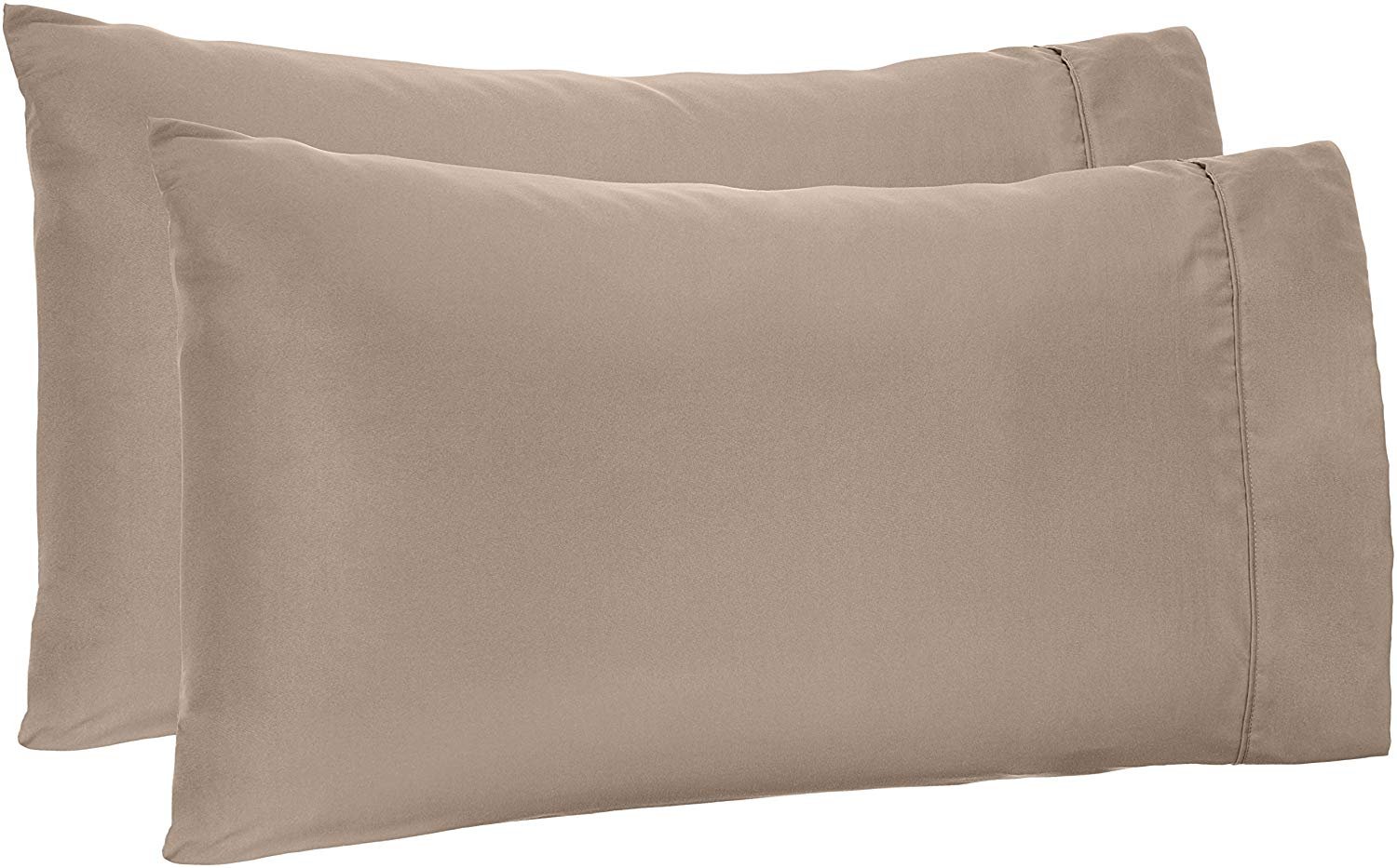 Premium Oversized King Pillowcase - Taupe 100% Egyptian Cotton 600 Thread Count | Fits Fluffy & Pancake Pillows | Sleeve Style Extra Tall Pillow Cover for Luxury Bedding & Home Decor
